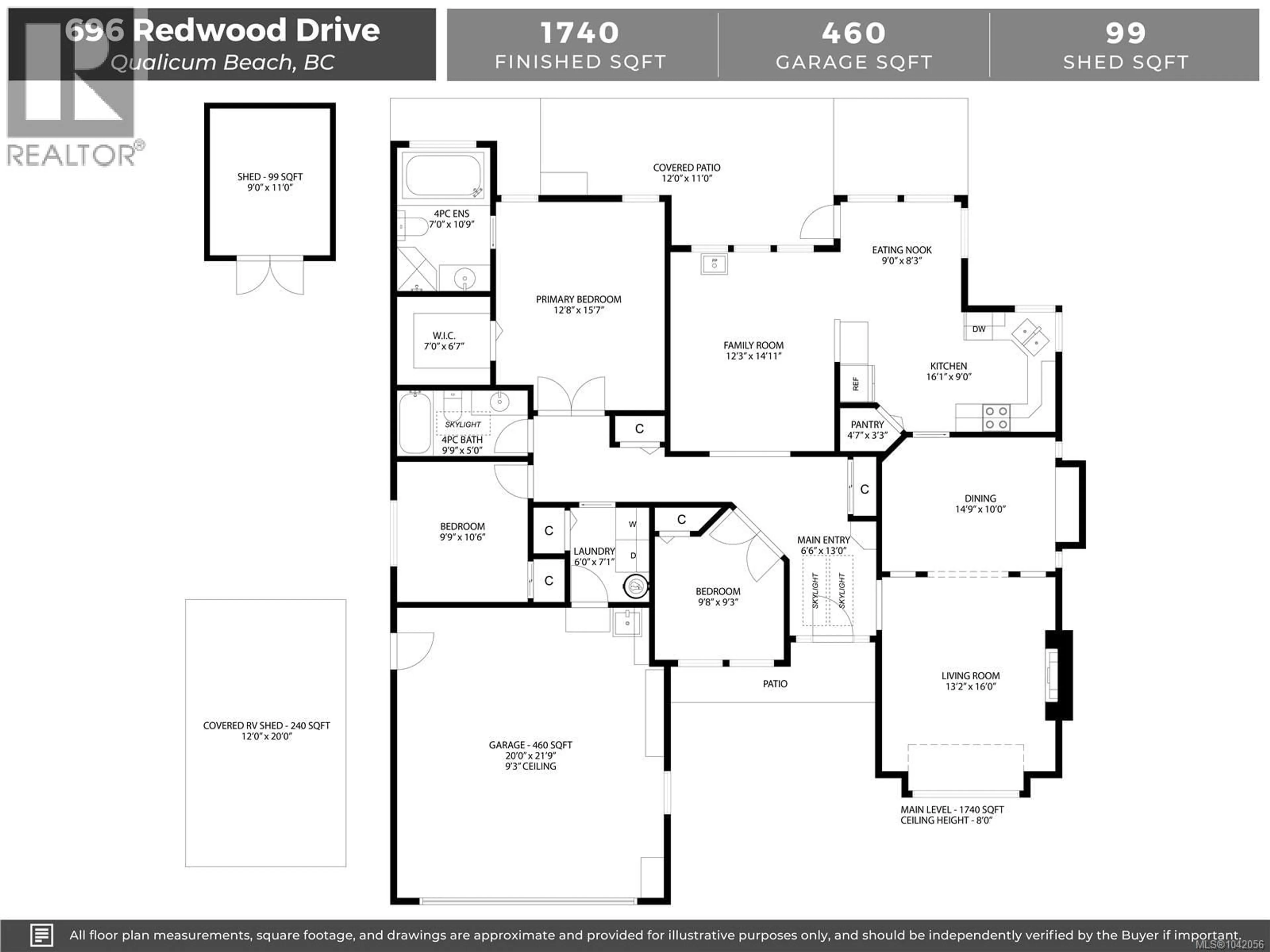 Floor plan for 696 REDWOOD DRIVE, Qualicum Beach British Columbia V9K2J2