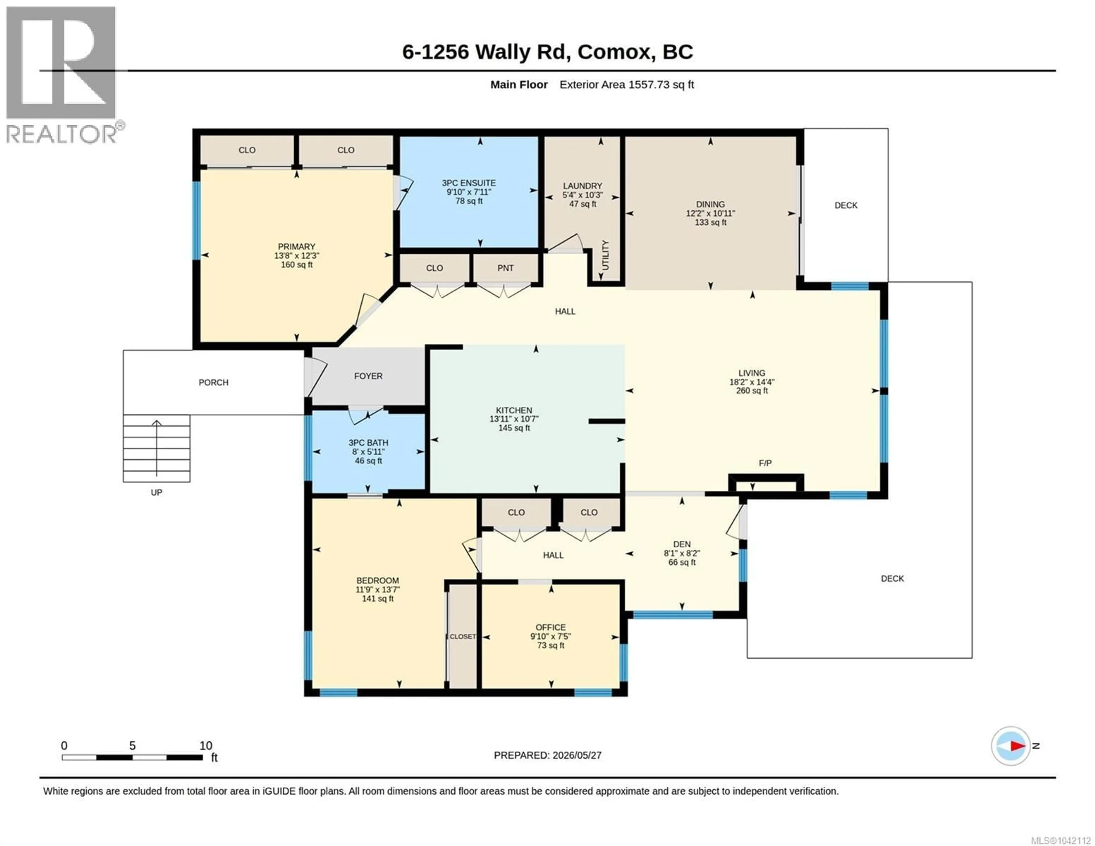 Floor plan for 6 - 1256 WALLY ROAD, Comox British Columbia V9M4C3