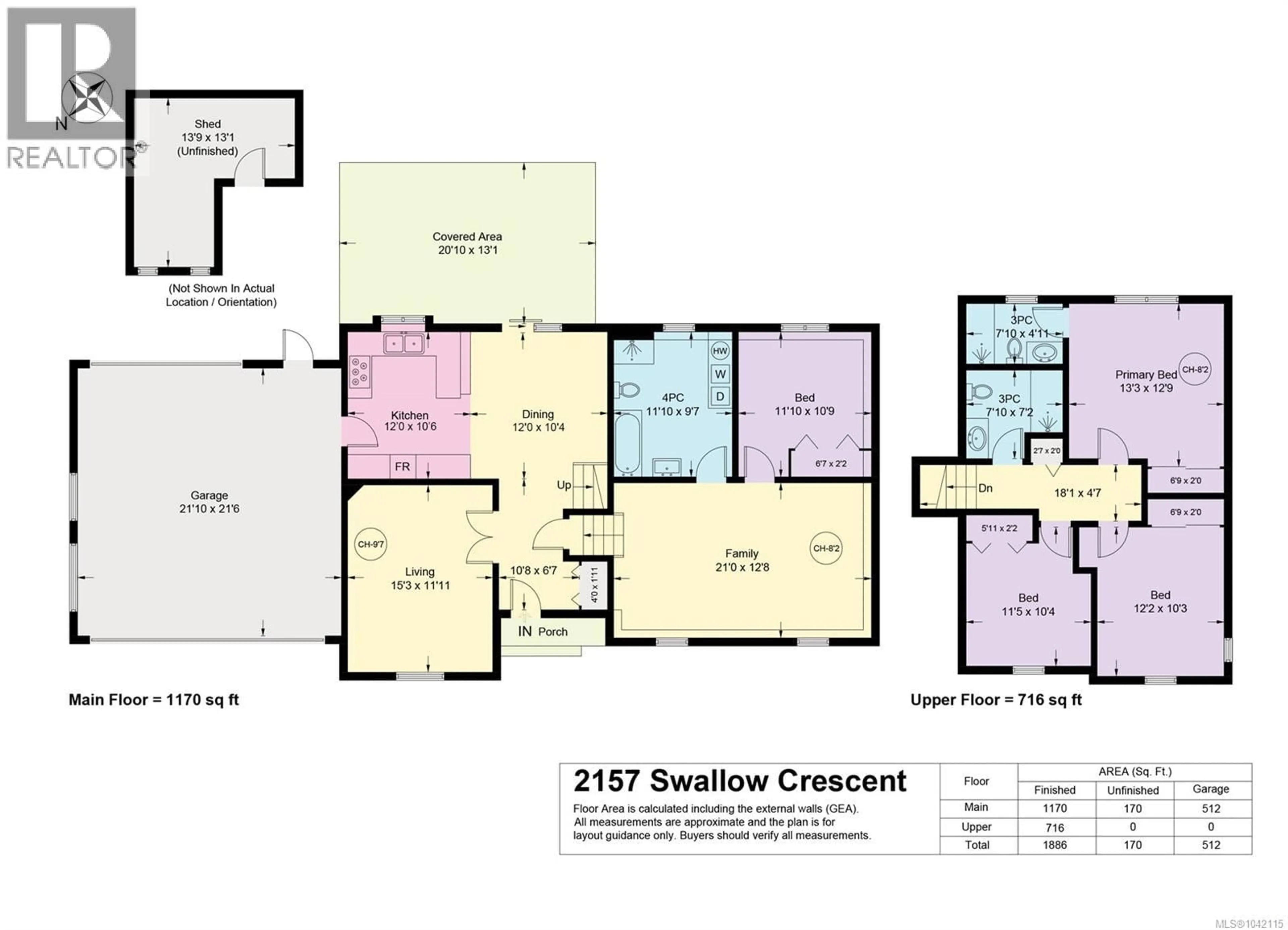 Floor plan for 2157 SWALLOW CRESCENT, Courtenay British Columbia V9N9W5
