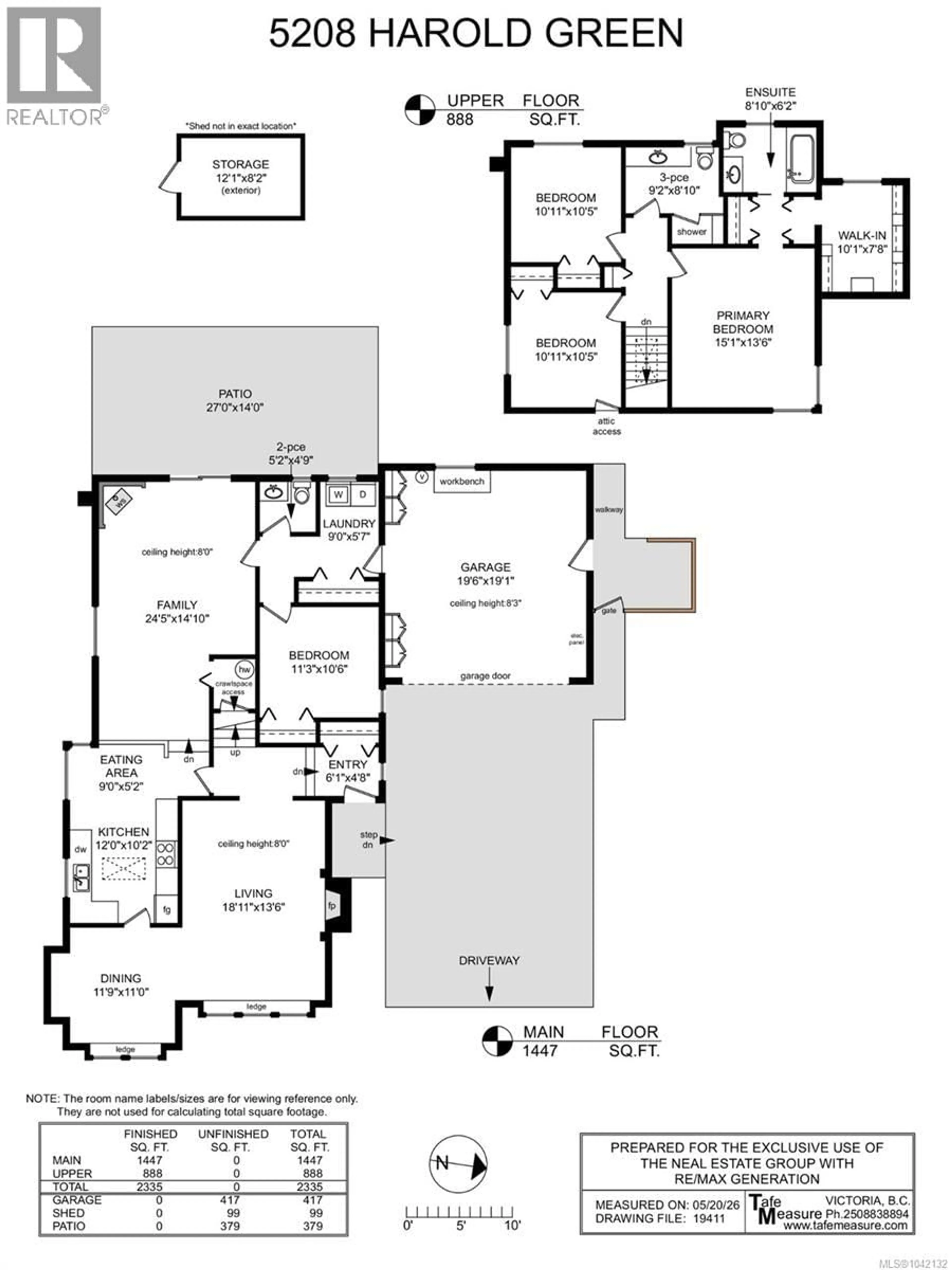 Floor plan for 5208 HAROLD GREEN, Saanich British Columbia V8Y3E5