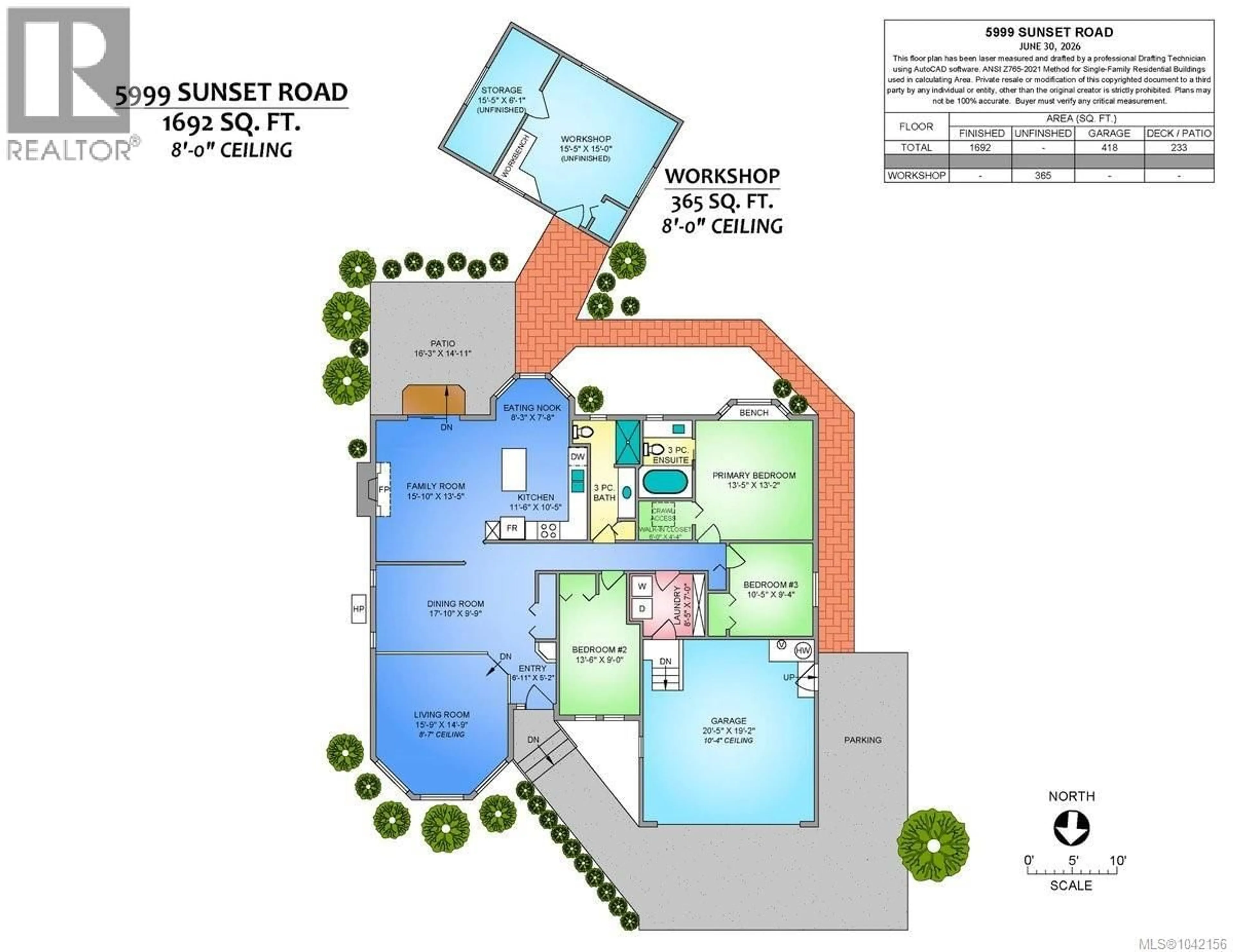 Floor plan for 5999 SUNSET ROAD, Nanaimo British Columbia V9V1K4