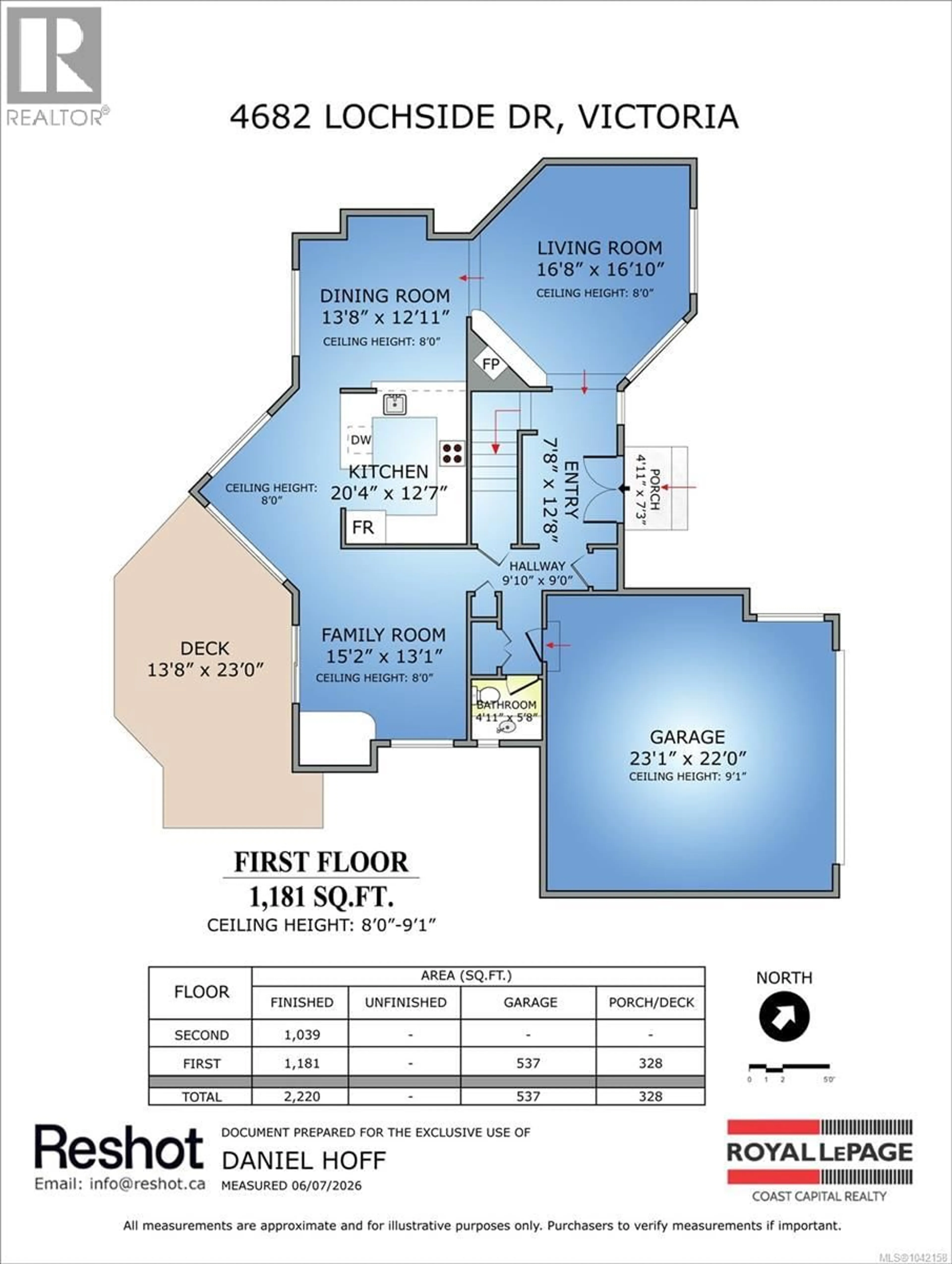 Floor plan for 4682 LOCHSIDE DRIVE, Saanich British Columbia V8Y2X7