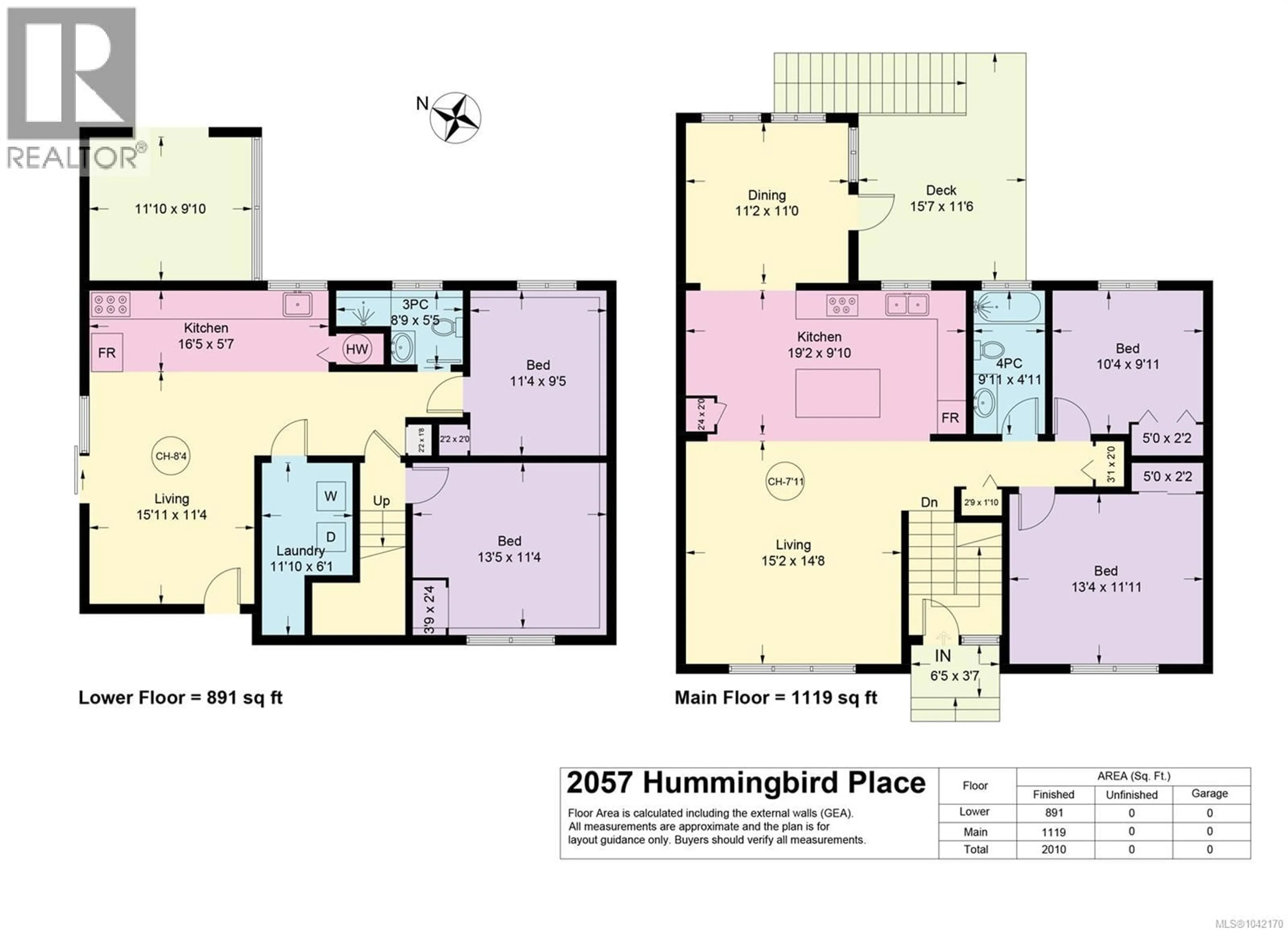 Floor plan for 2057 HUMMINGBIRD PLACE, Comox British Columbia V9M2A2
