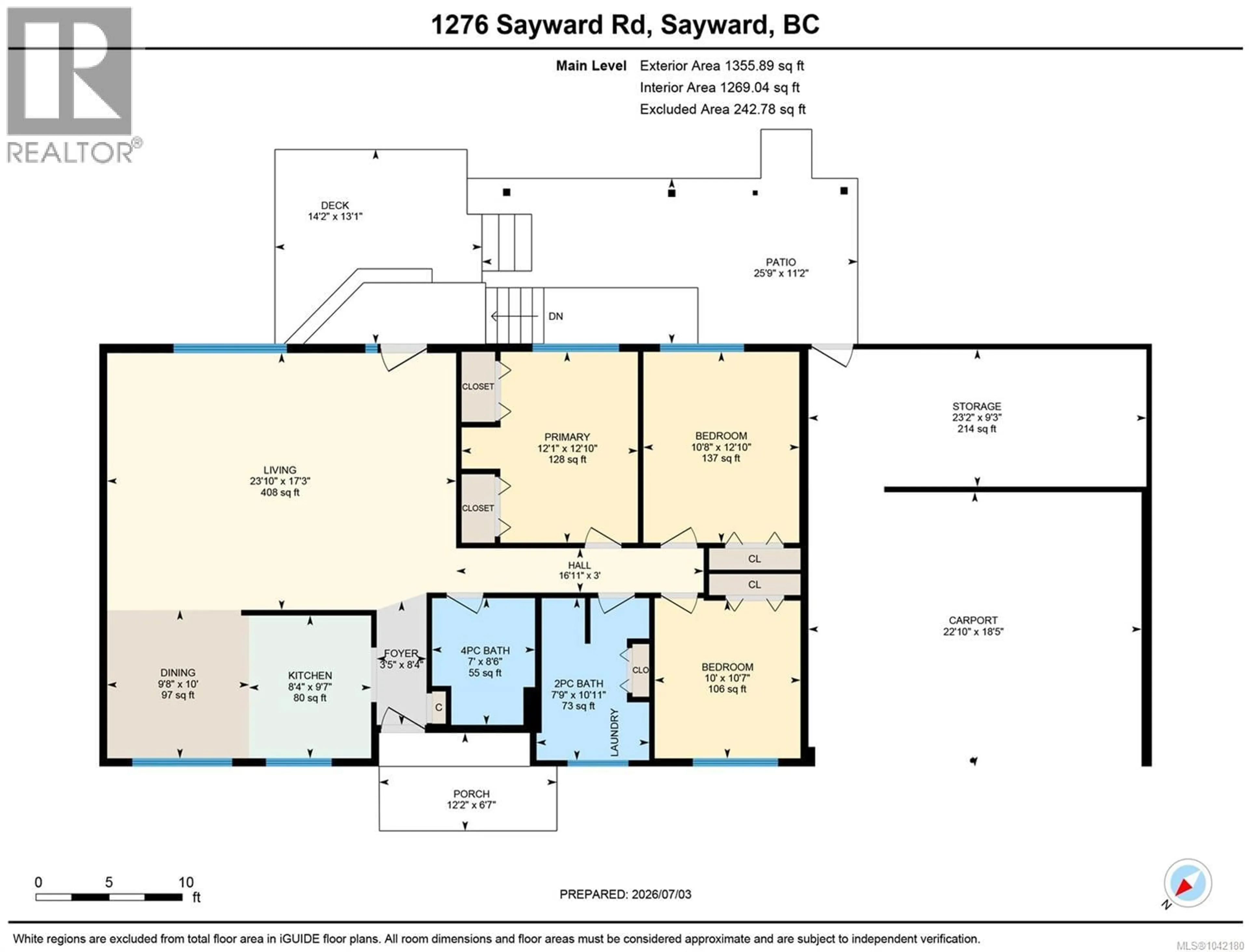 Floor plan for 1276 SAYWARD ROAD, Sayward British Columbia V0P1R0