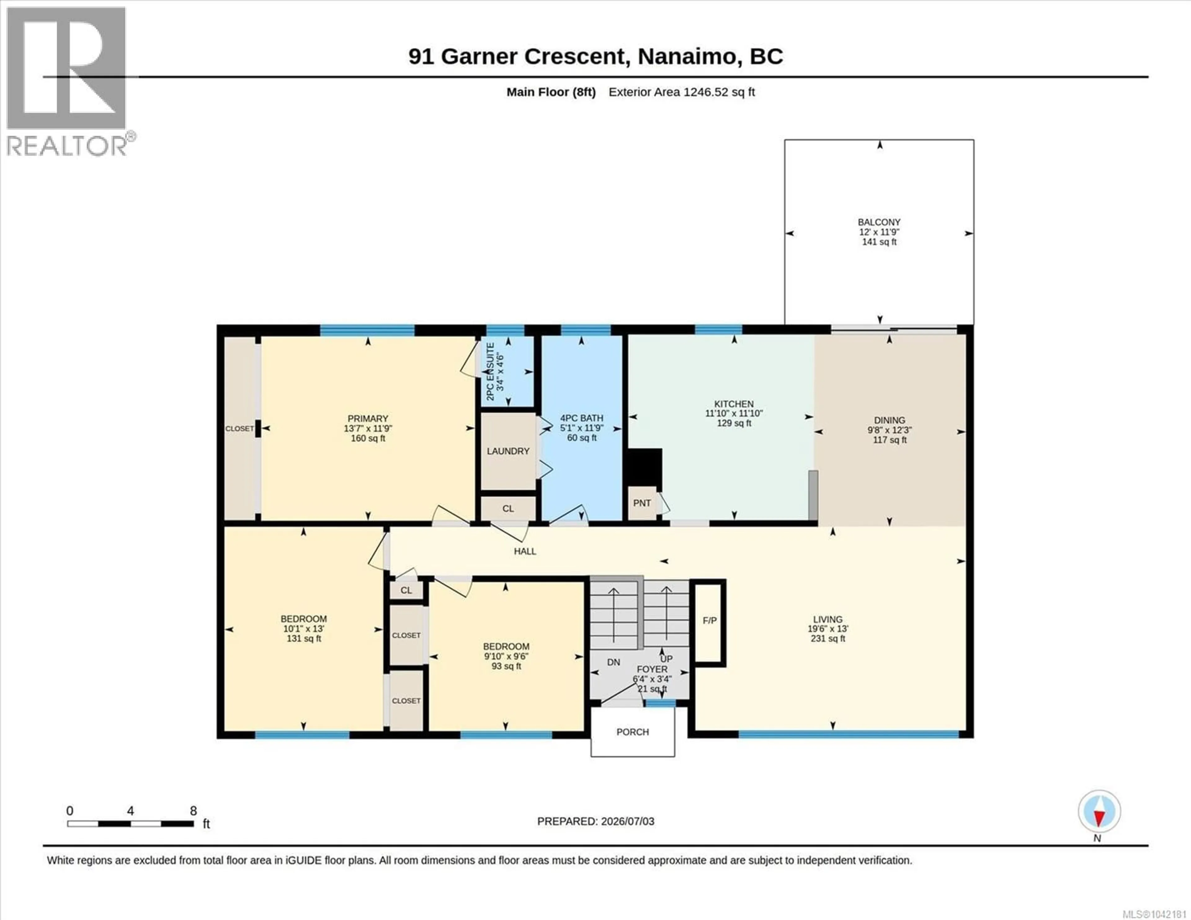 Floor plan for 91 GARNER CRESCENT, Nanaimo British Columbia V9R2A5