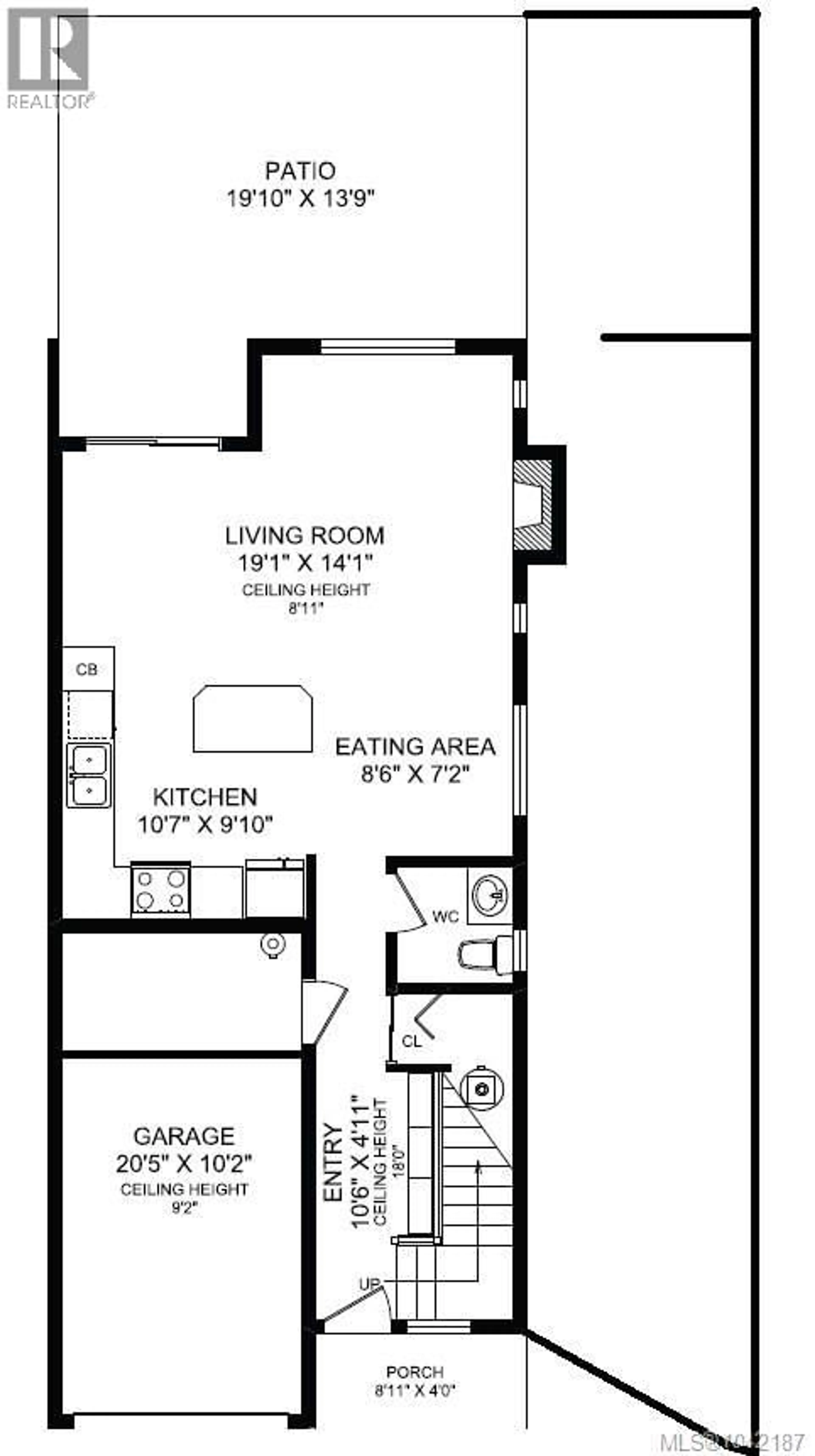 Floor plan for 4 - 3338 WHITTIER AVENUE, Saanich British Columbia V8Z3P9