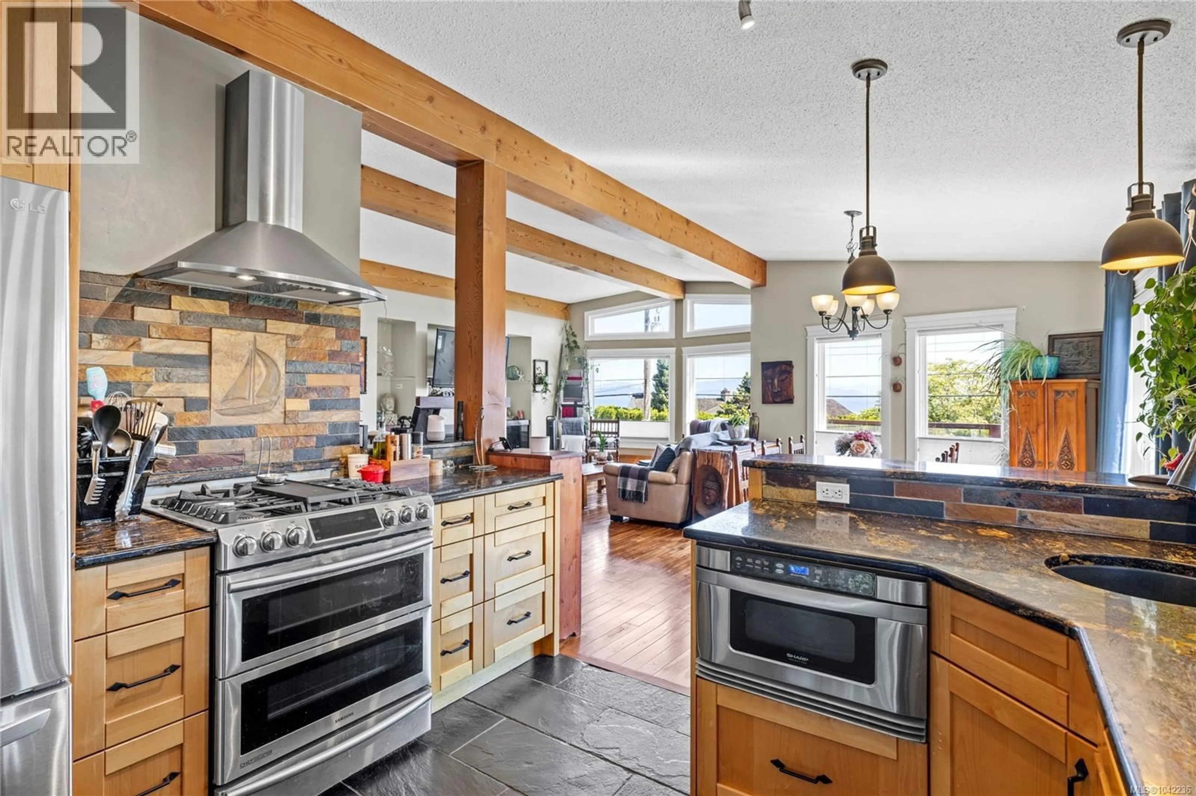 Open concept kitchen, ceramic/tile floor for 885 GLENHALE CRESCENT, French Creek British Columbia V9P1Z7