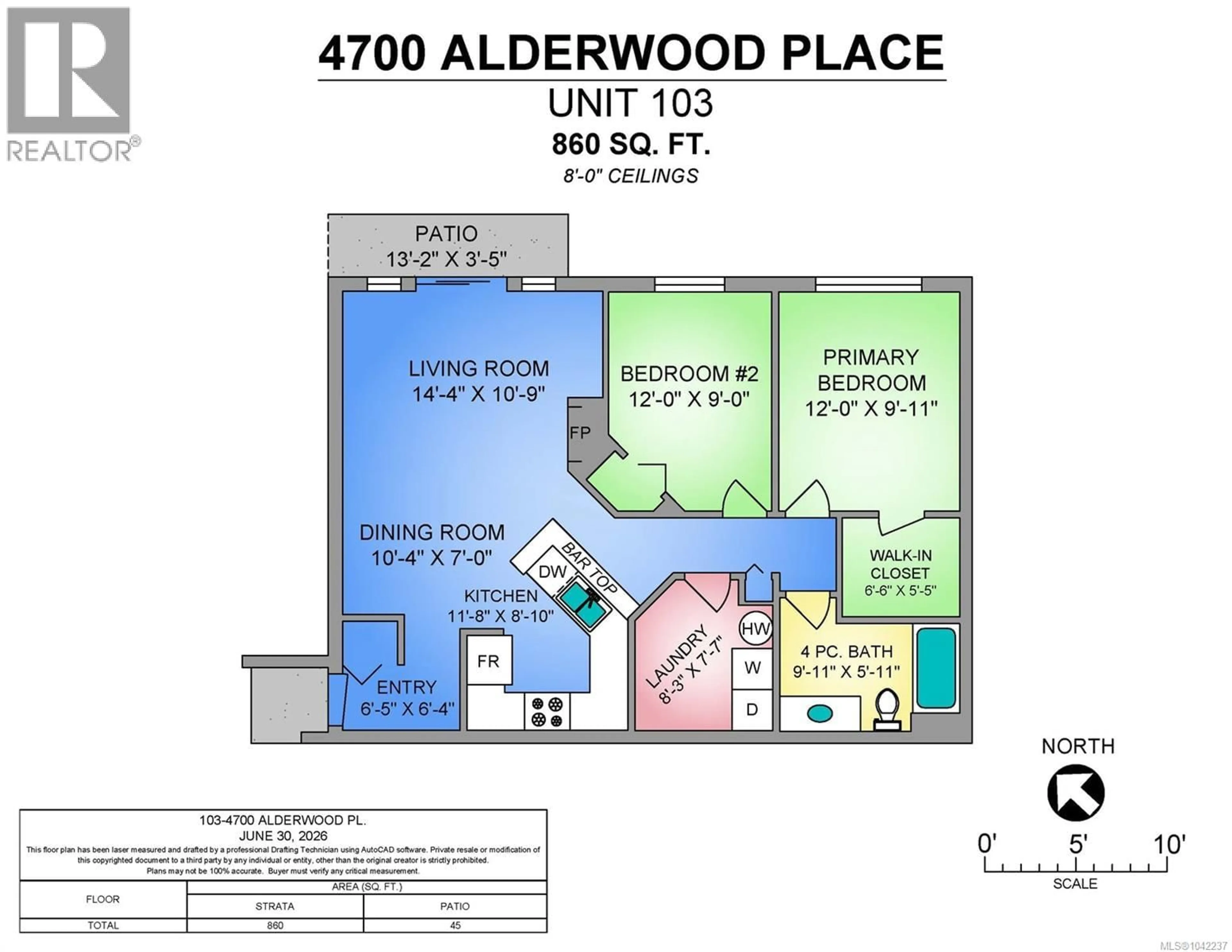 Floor plan for 103 - 4700 ALDERWOOD PLACE, Courtenay British Columbia V9N9A1
