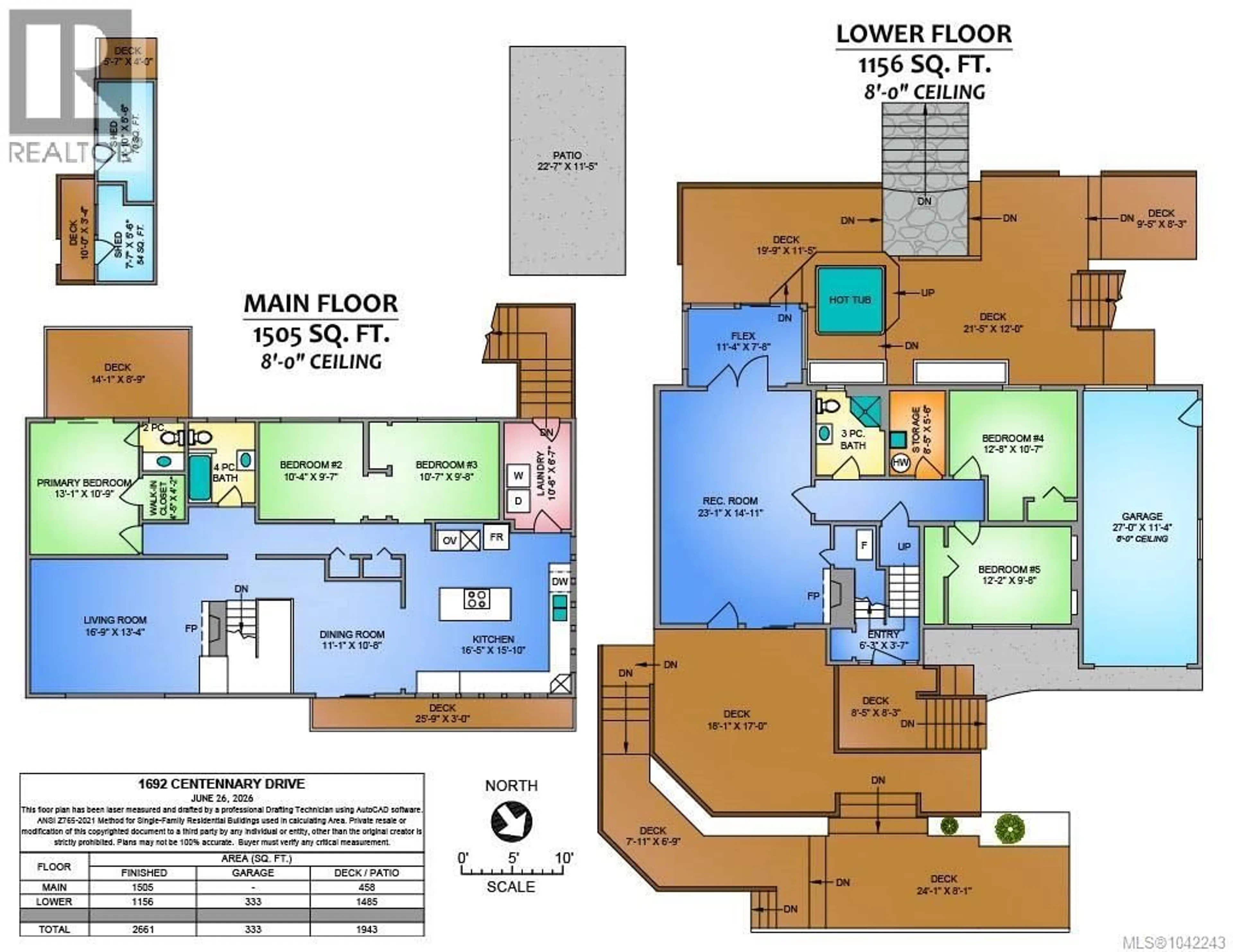 Floor plan for 1692 CENTENNARY DRIVE, Nanaimo British Columbia V9X1A3