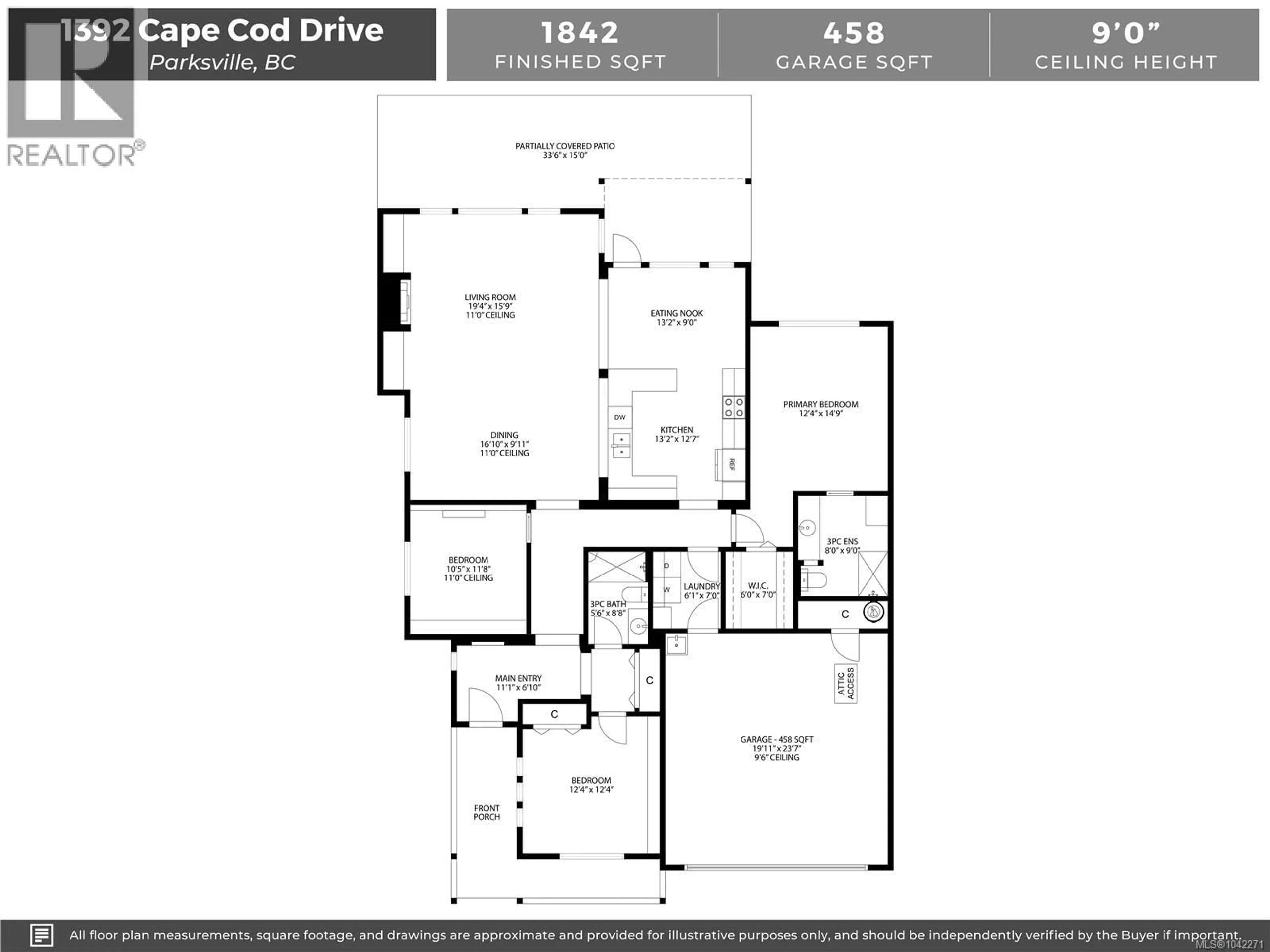 Floor plan for 1392 CAPE COD DRIVE, Parksville British Columbia V9P2Y4