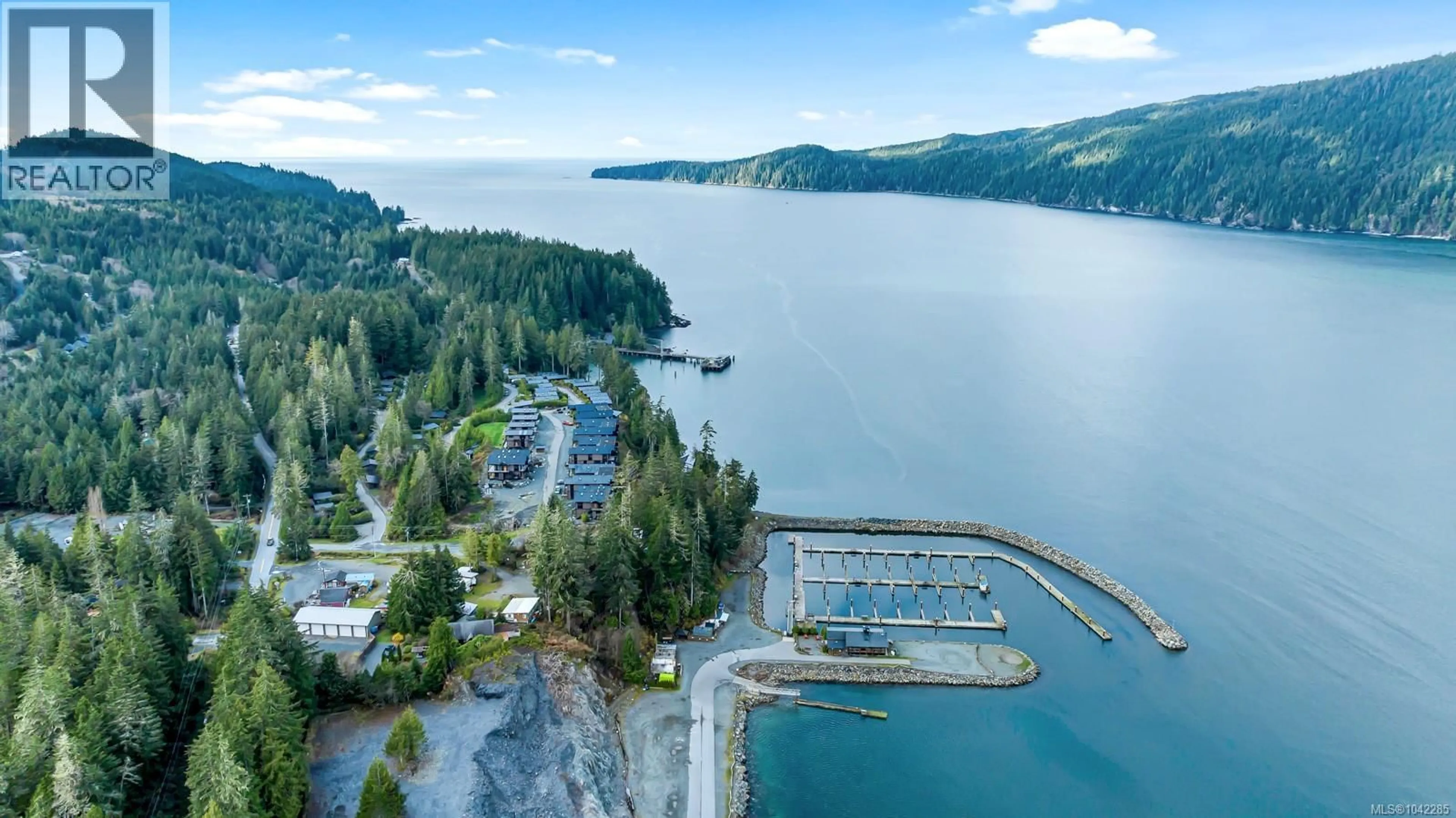 A pic from outside/outdoor area/front of a property/back of a property/a pic from drone, water/lake/river/ocean view for 244 - 6596 BAIRD ROAD, Port Renfrew British Columbia V0S1K0