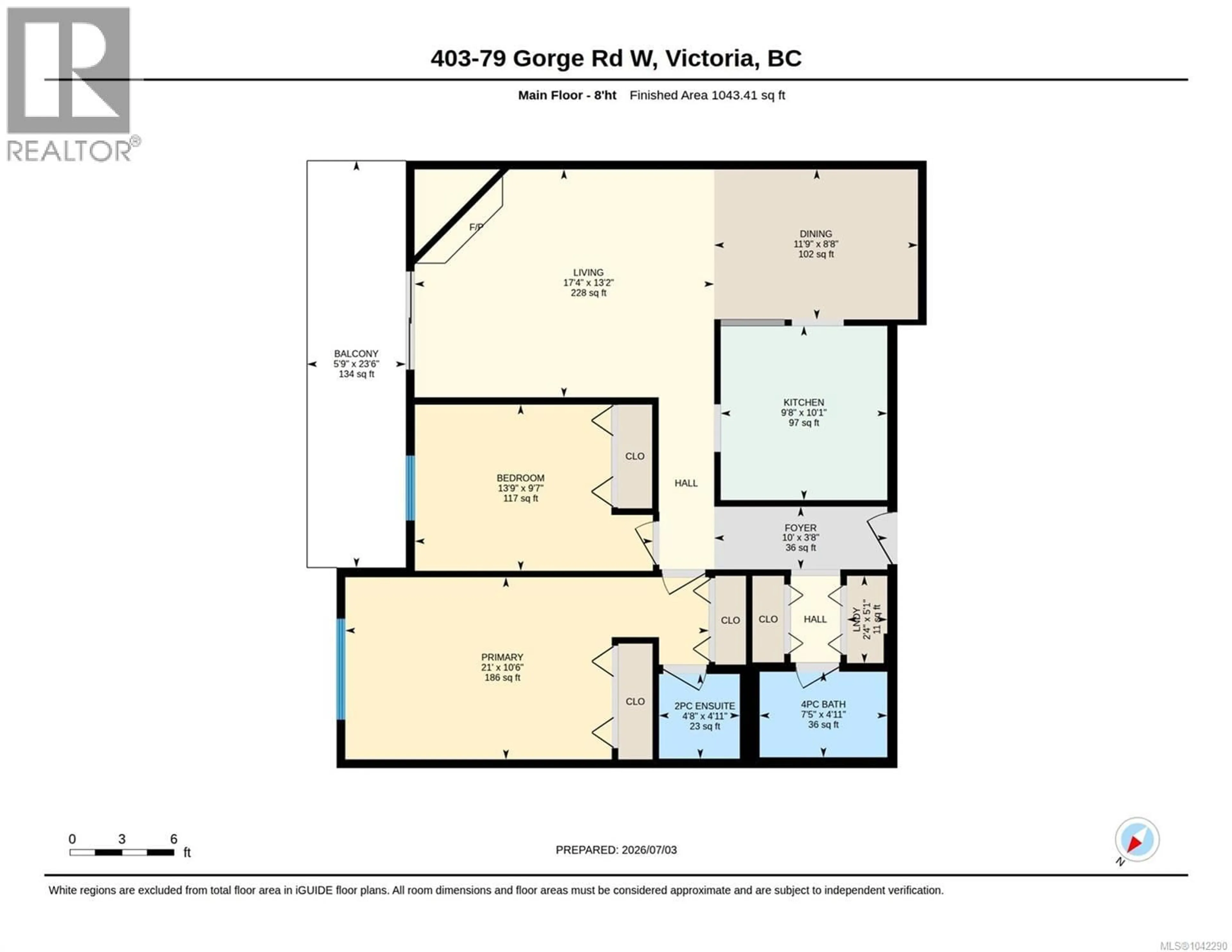 Floor plan for 403 - 79 GORGE ROAD WEST, Saanich British Columbia V9A1L9