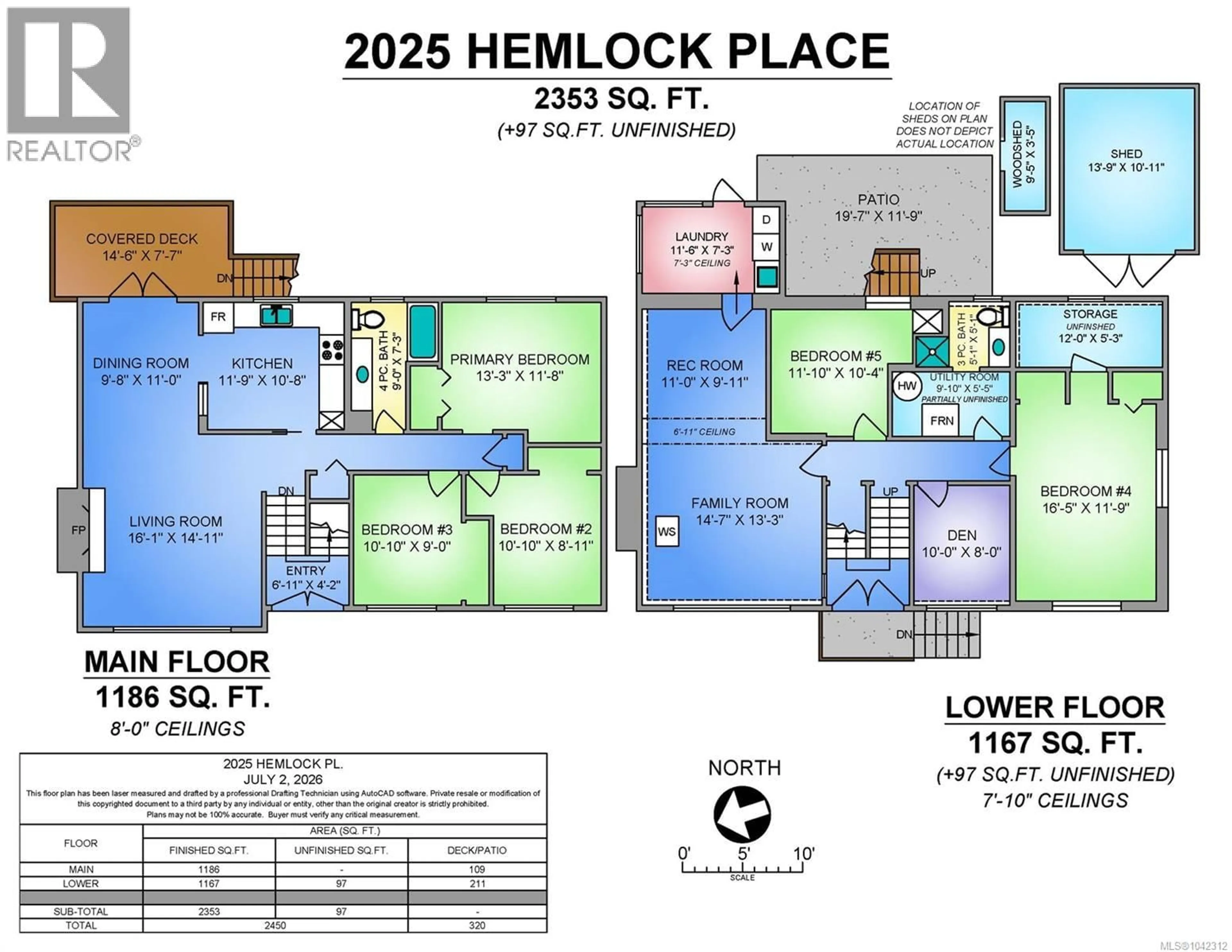 Floor plan for 2025 HEMLOCK PLACE, Courtenay British Columbia V9N3B9