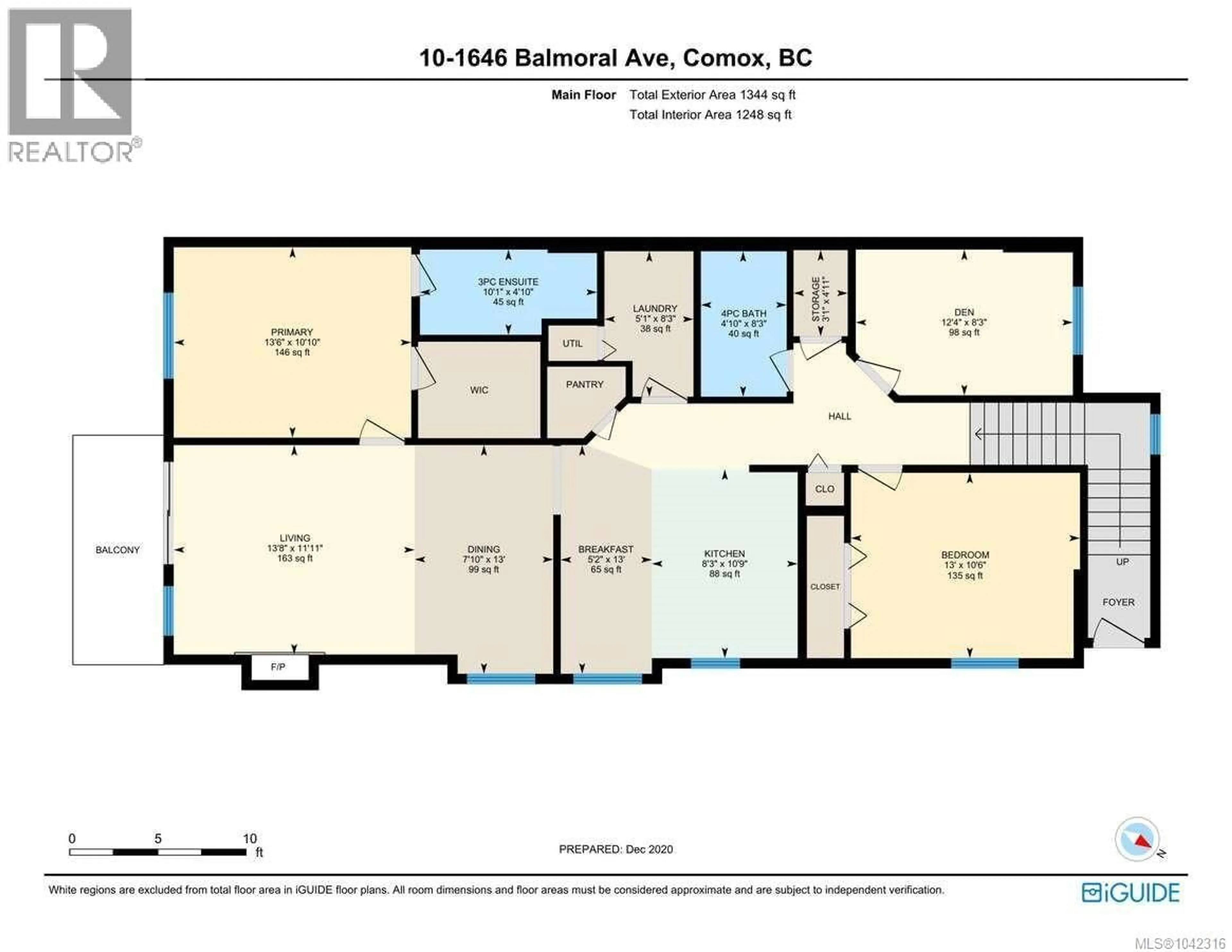 Floor plan for 10 - 1646 BALMORAL AVENUE, Comox British Columbia V9M2N1