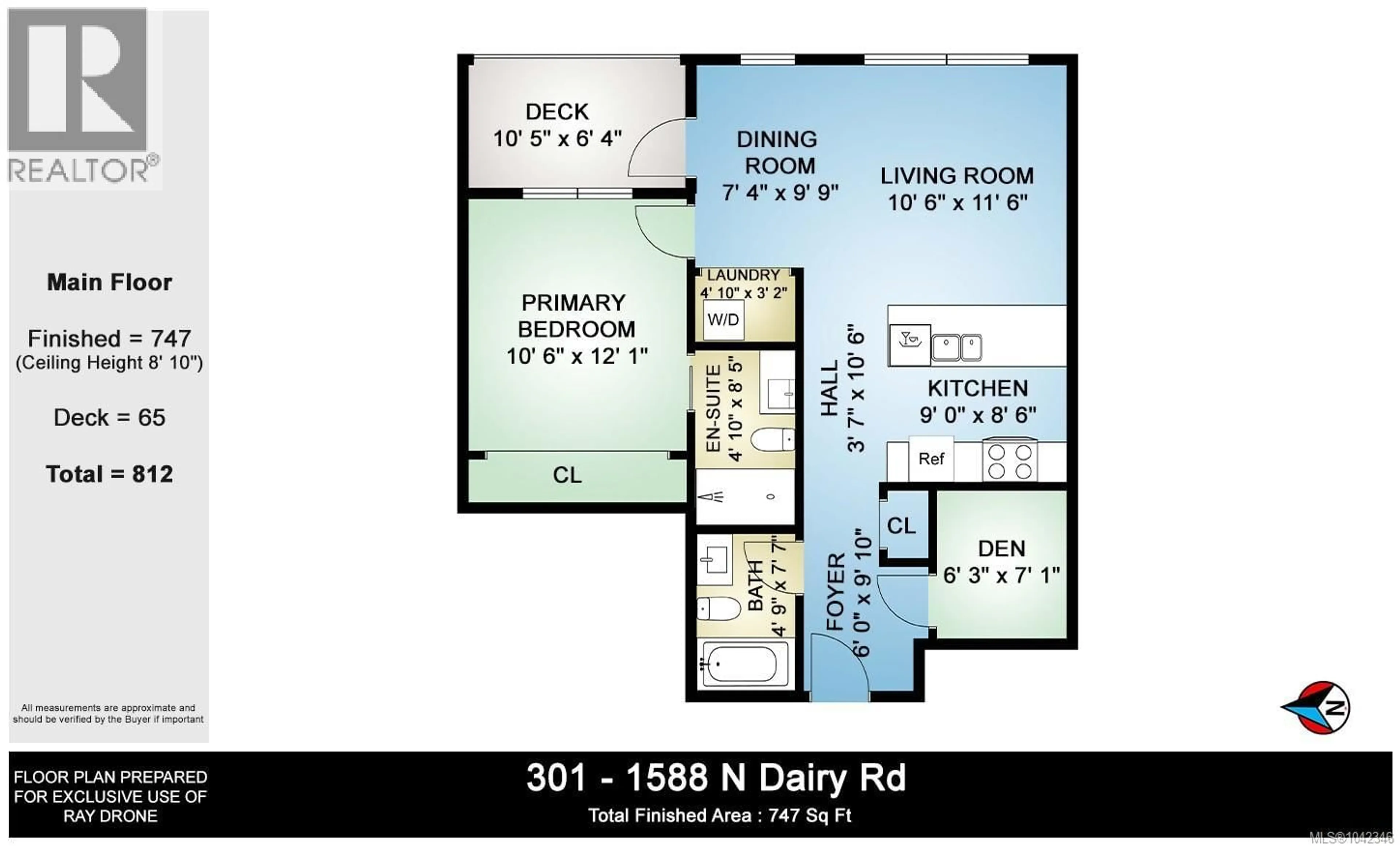 Floor plan for 301 - 1588 NORTH DAIRY ROAD, Saanich British Columbia V8T0E1