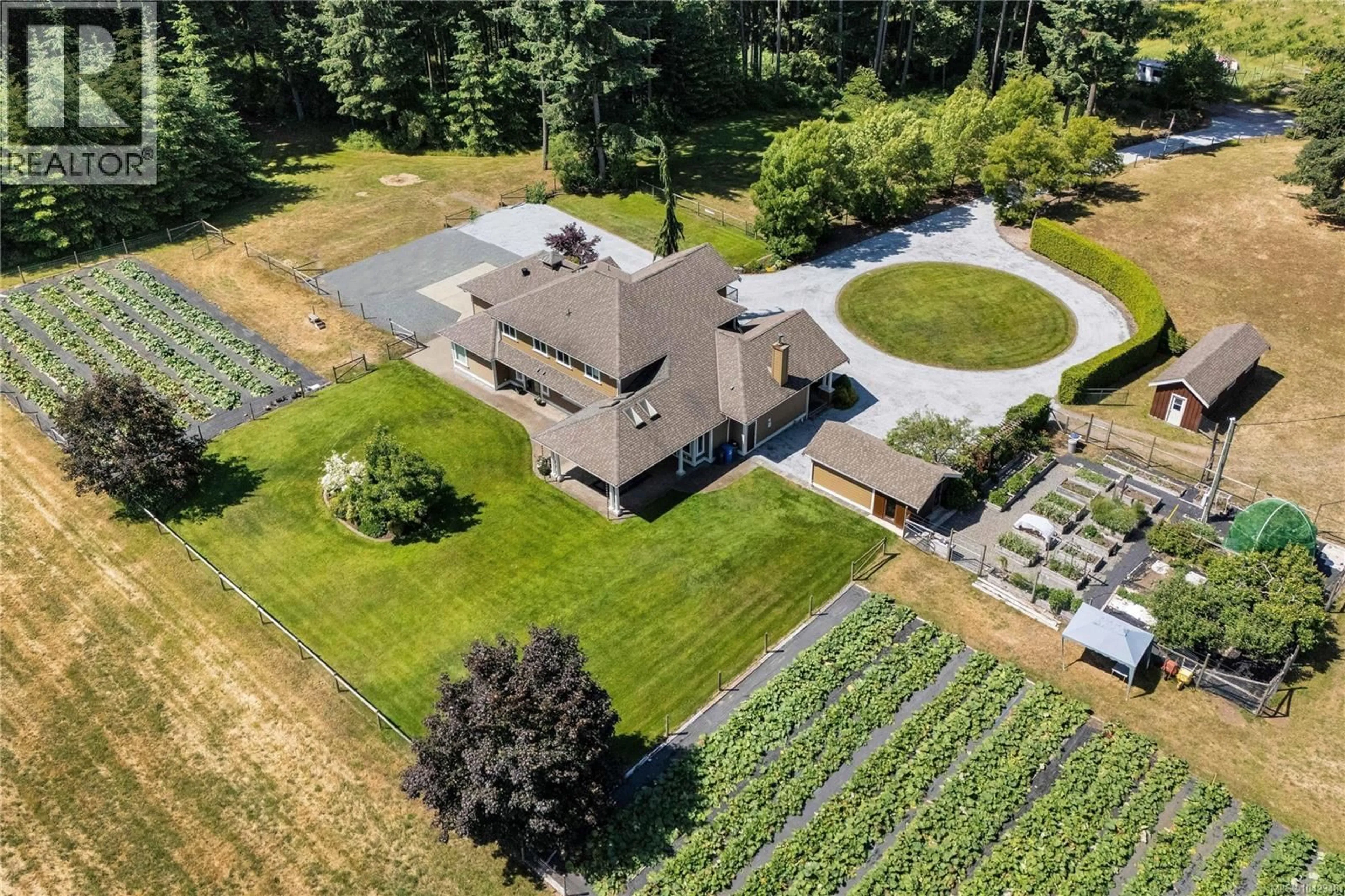 A pic from outside/outdoor area/front of a property/back of a property/a pic from drone, unknown for 1848 MYHREST ROAD, Cowichan Bay British Columbia V0R1N1