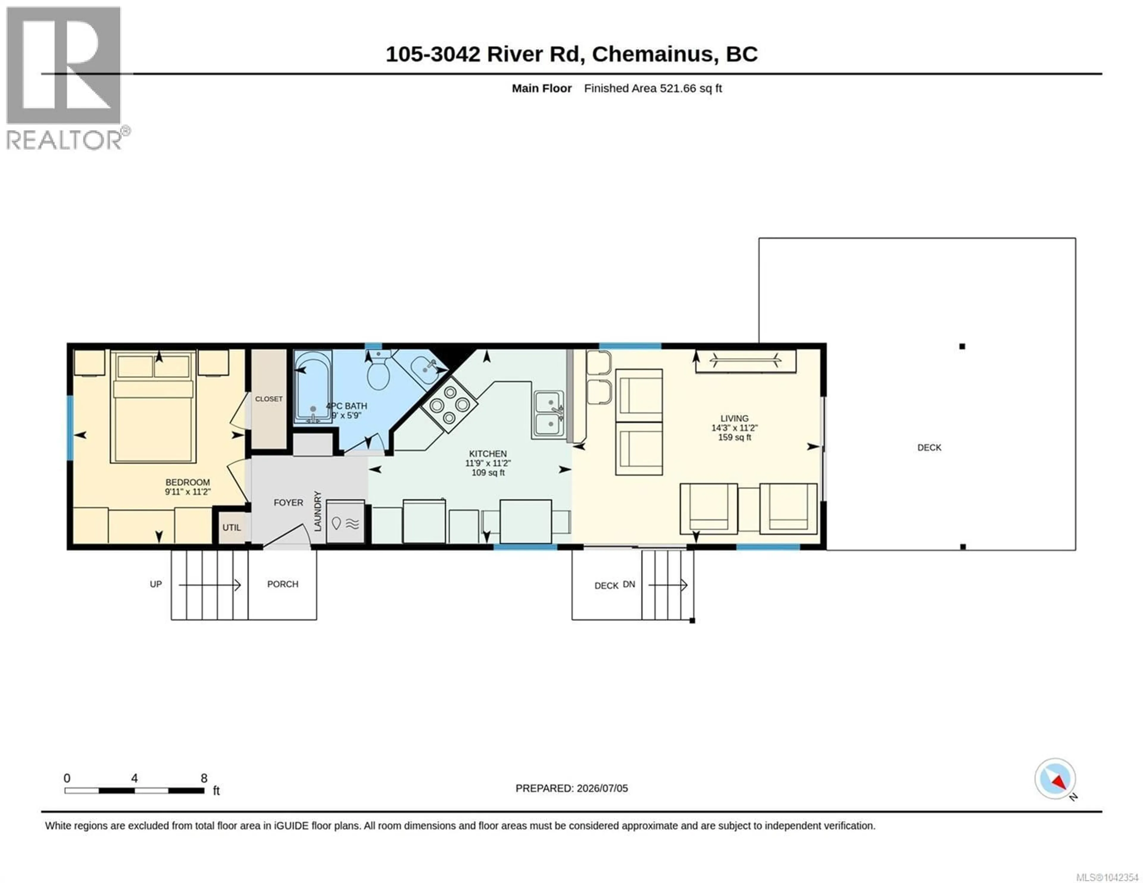 Floor plan for 105 - 3042 RIVER ROAD, Chemainus British Columbia V0R1K3