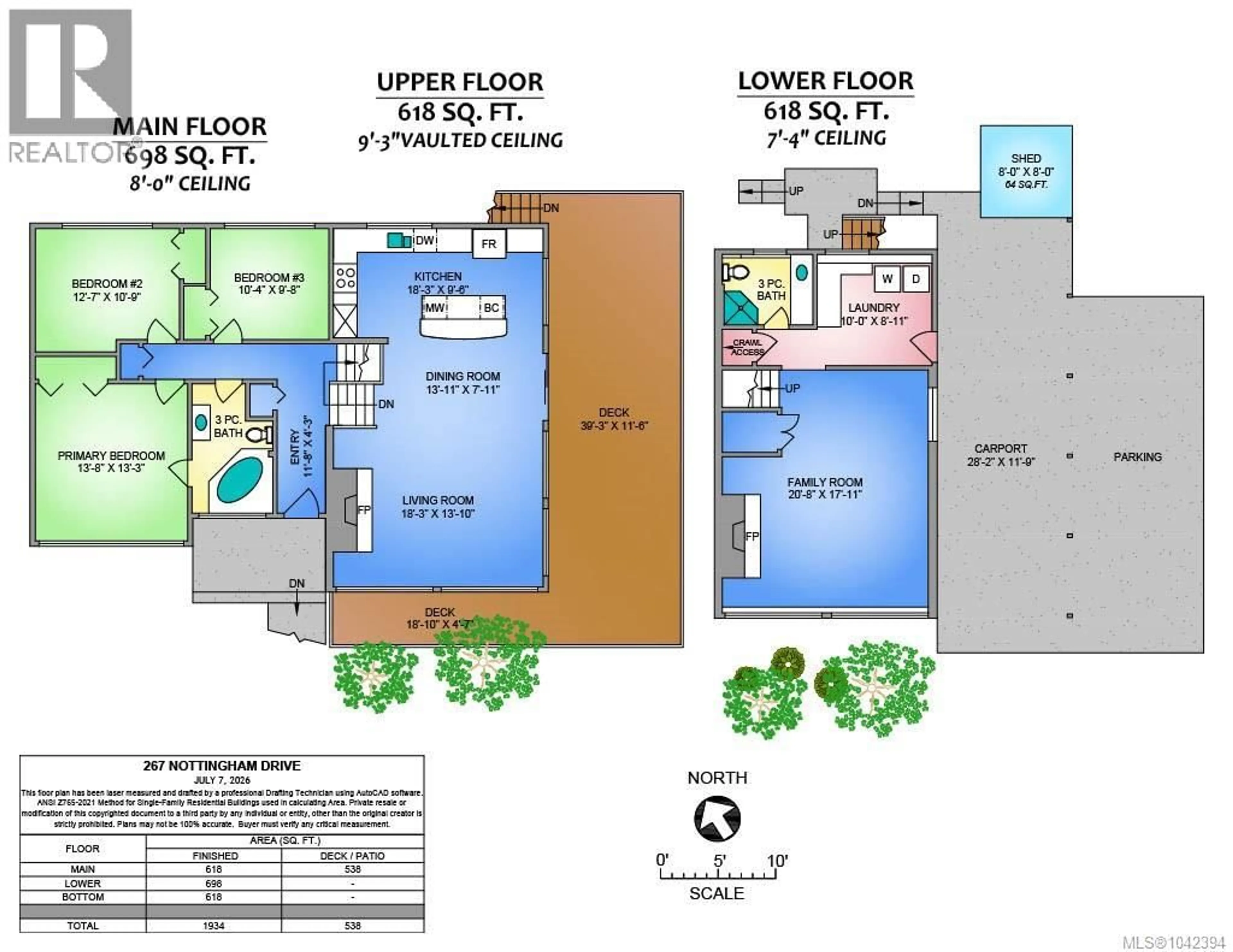 Floor plan for 267 NOTTINGHAM DRIVE, Nanaimo British Columbia V9T1K7