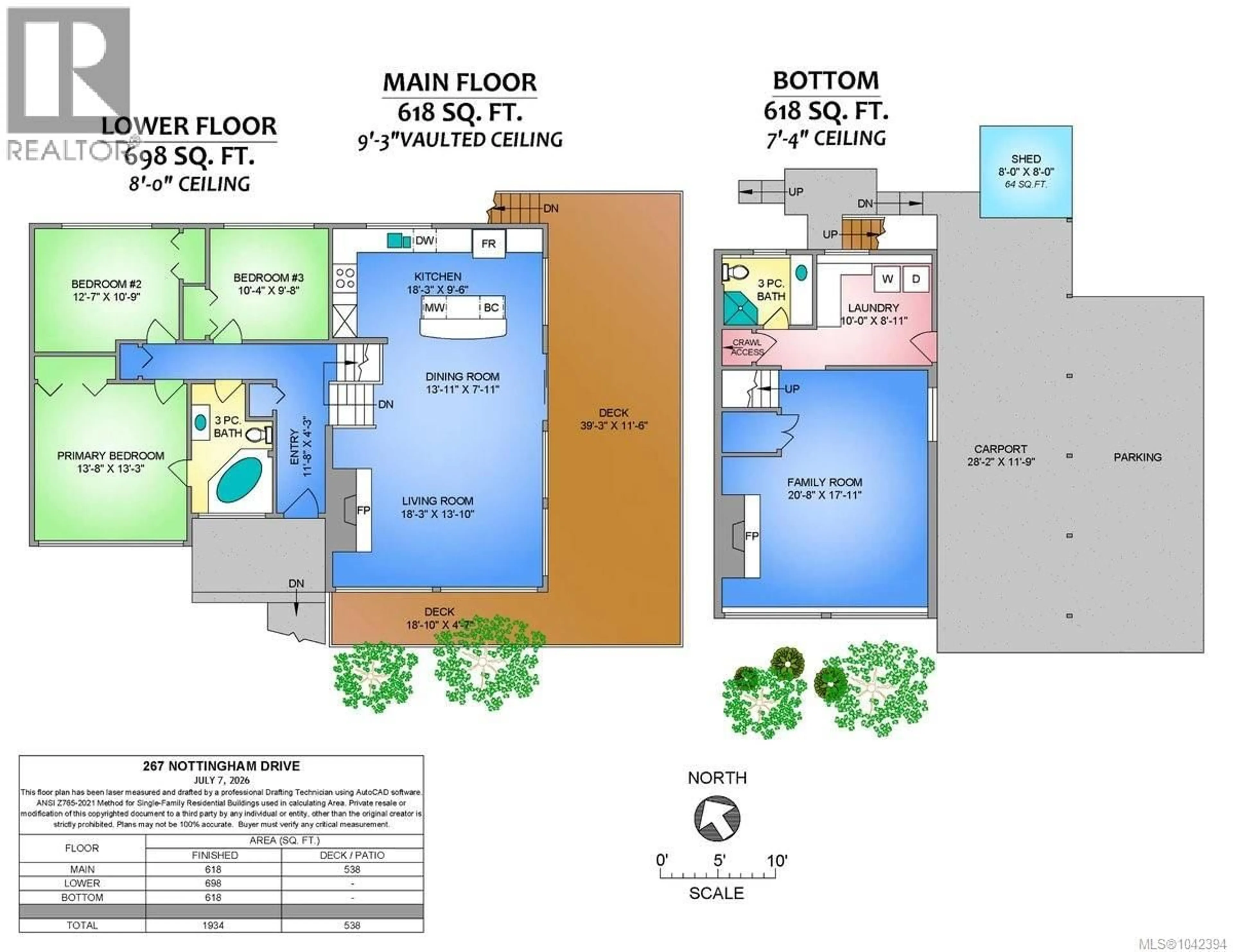 Floor plan for 267 NOTTINGHAM DRIVE, Nanaimo British Columbia V9T1K7