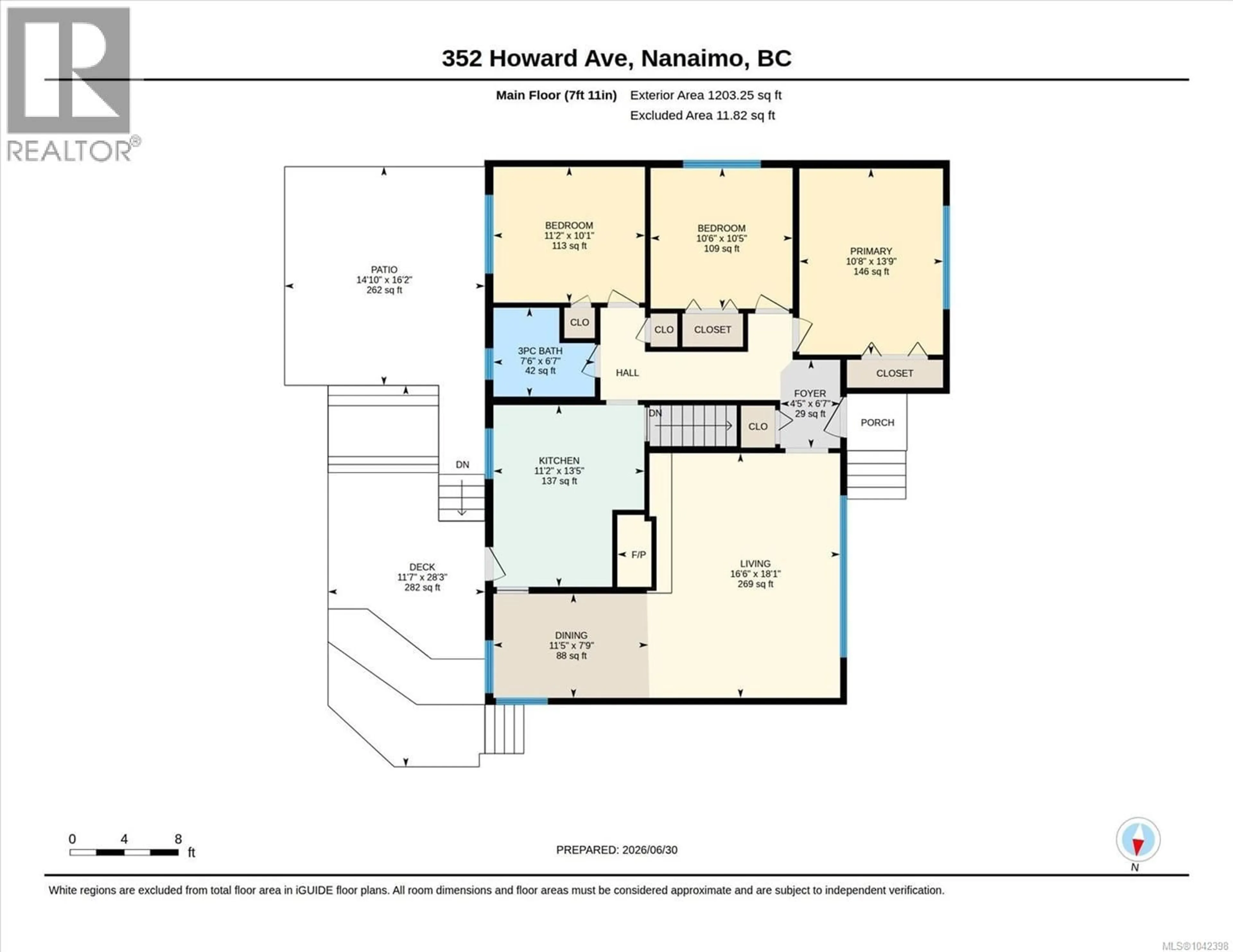 Floor plan for 352 HOWARD AVENUE, Nanaimo British Columbia V9R3R9