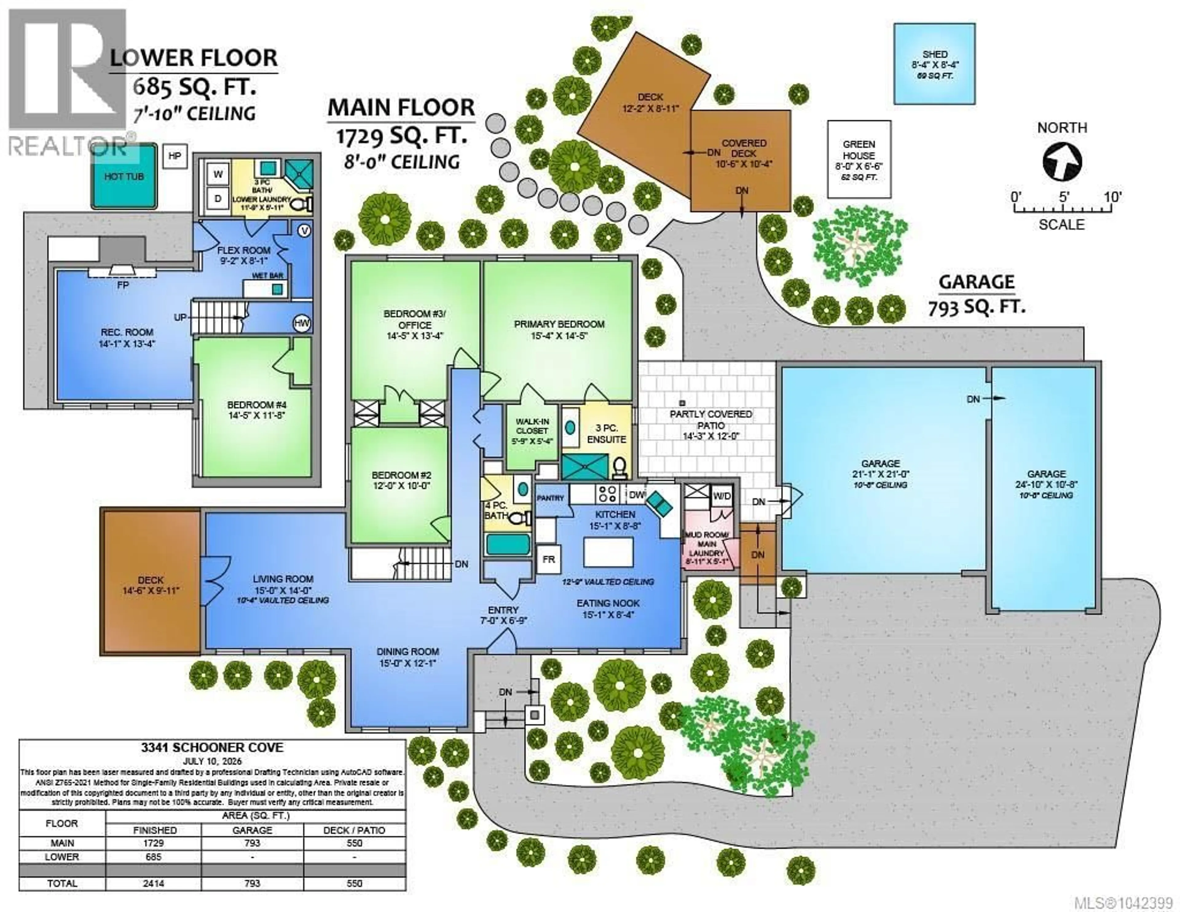 Floor plan for 3341 SCHOONER COVE DRIVE, Nanoose Bay British Columbia V9P9H6