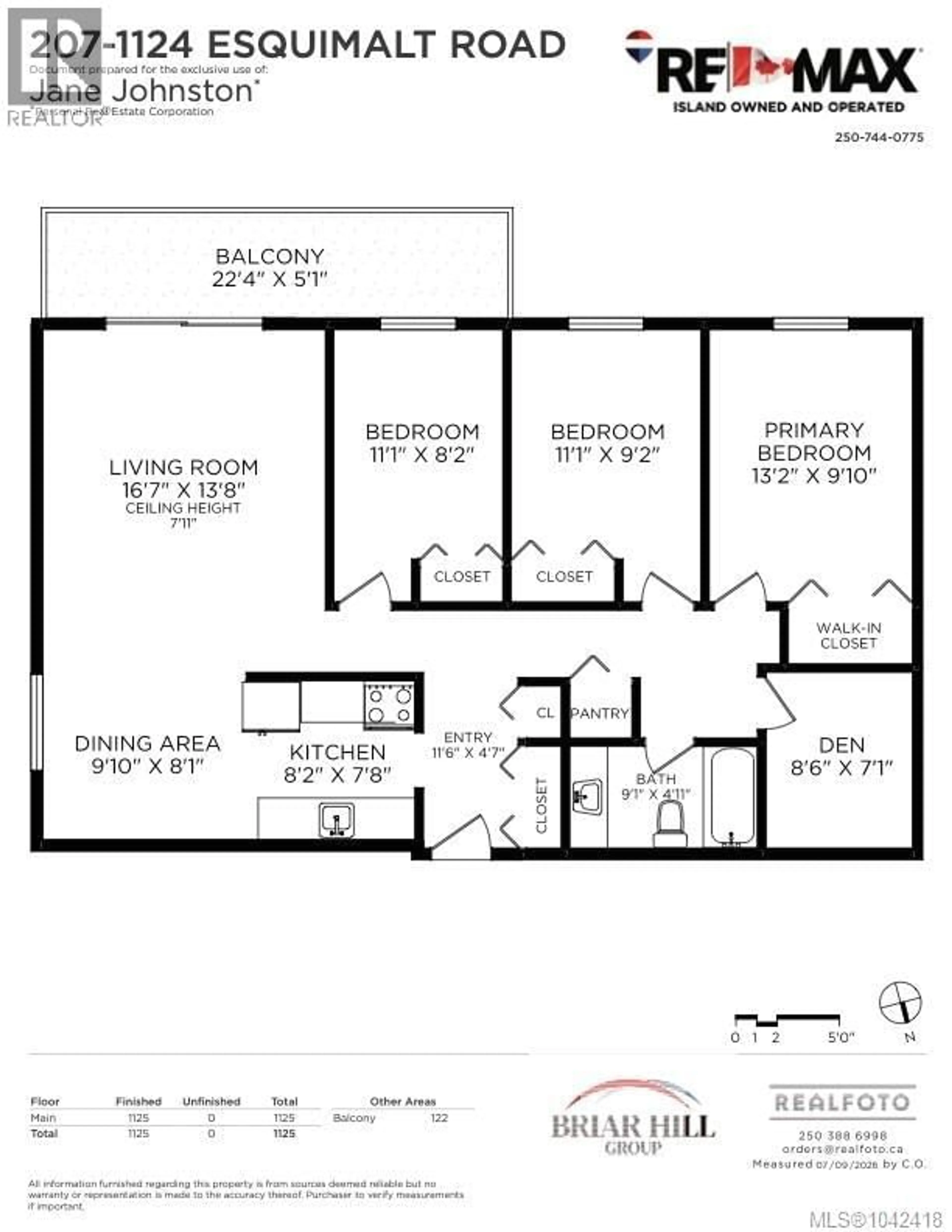 Floor plan for 207 - 1124 ESQUIMALT ROAD, Esquimalt British Columbia V9A3N4