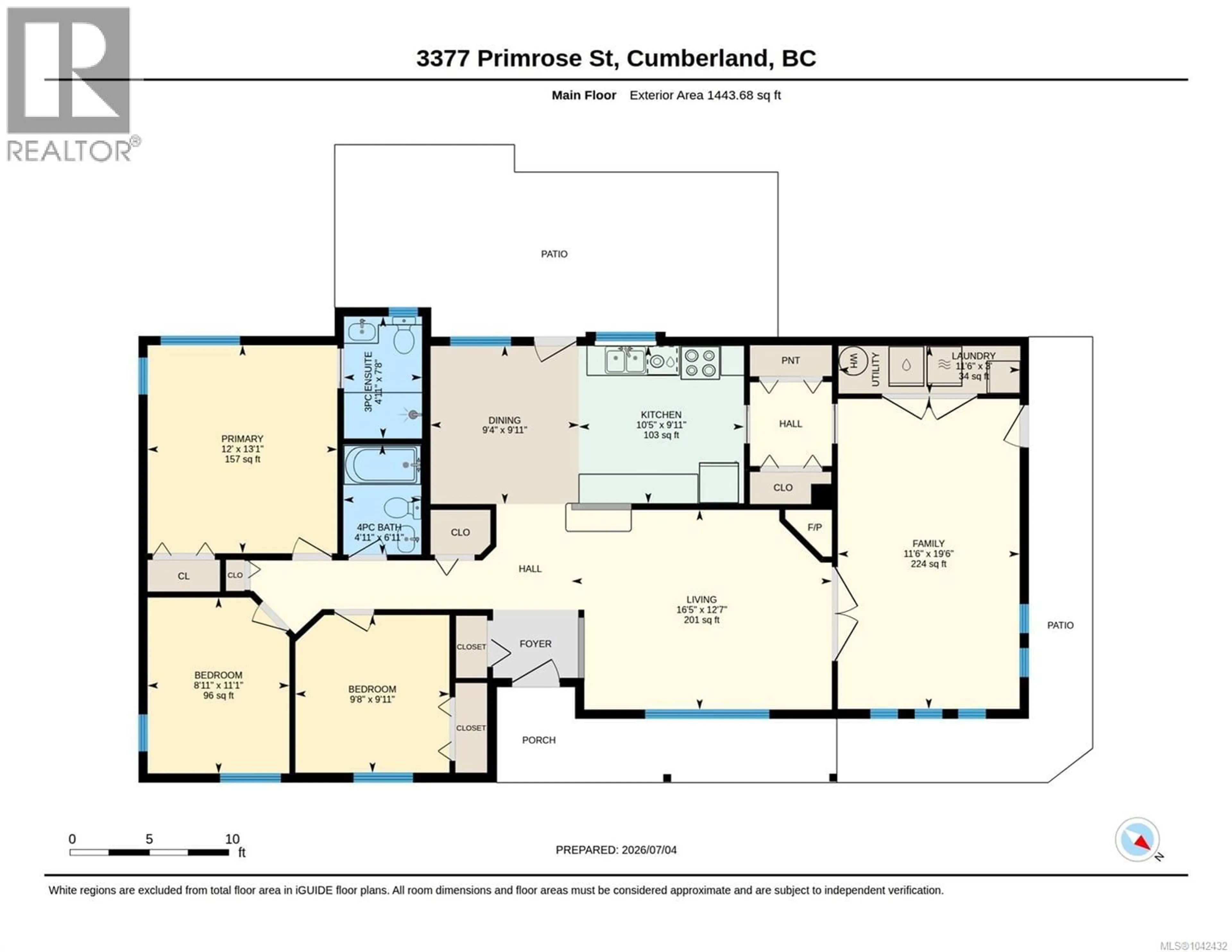 Floor plan for 3377 PRIMROSE STREET, Cumberland British Columbia V0R1S0