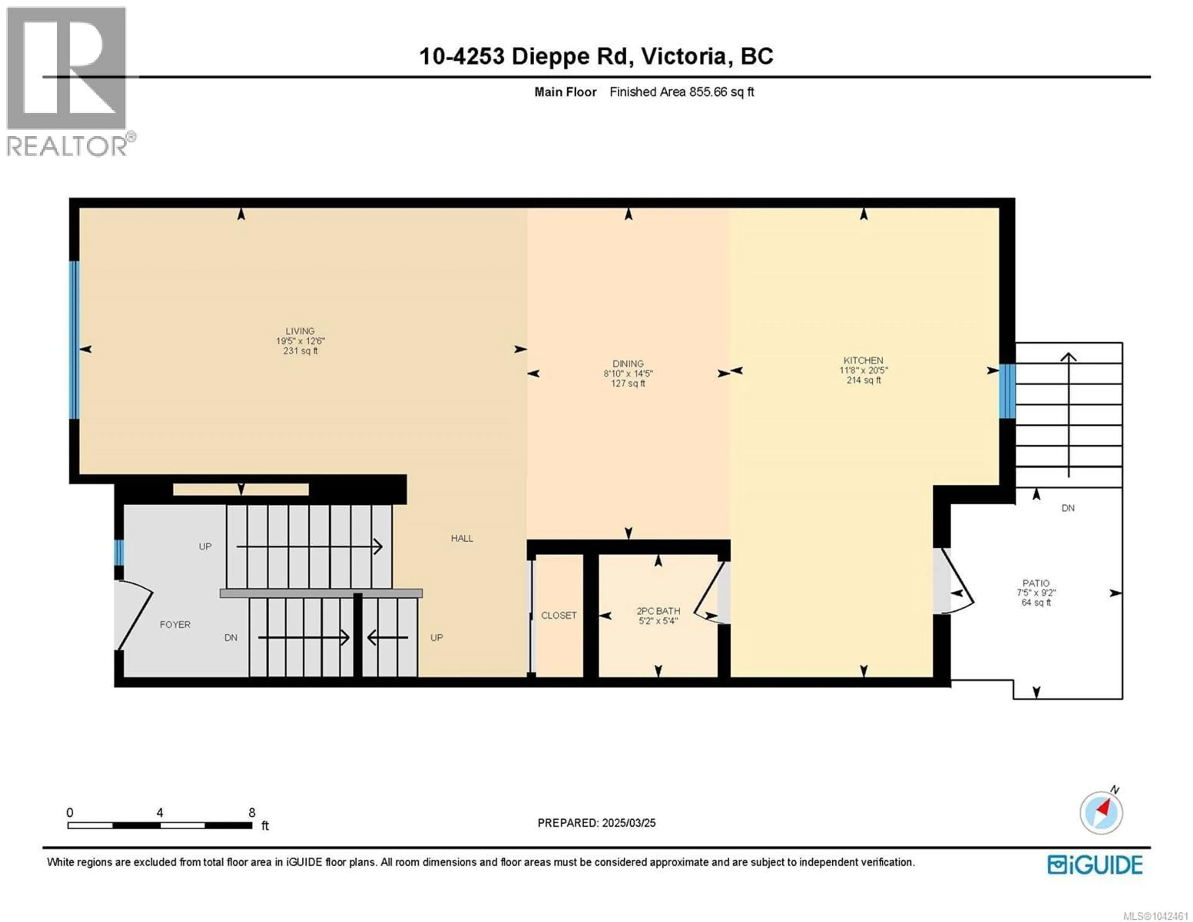 Floor plan for 10 - 4253 DIEPPE ROAD, Saanich British Columbia V8X2N2