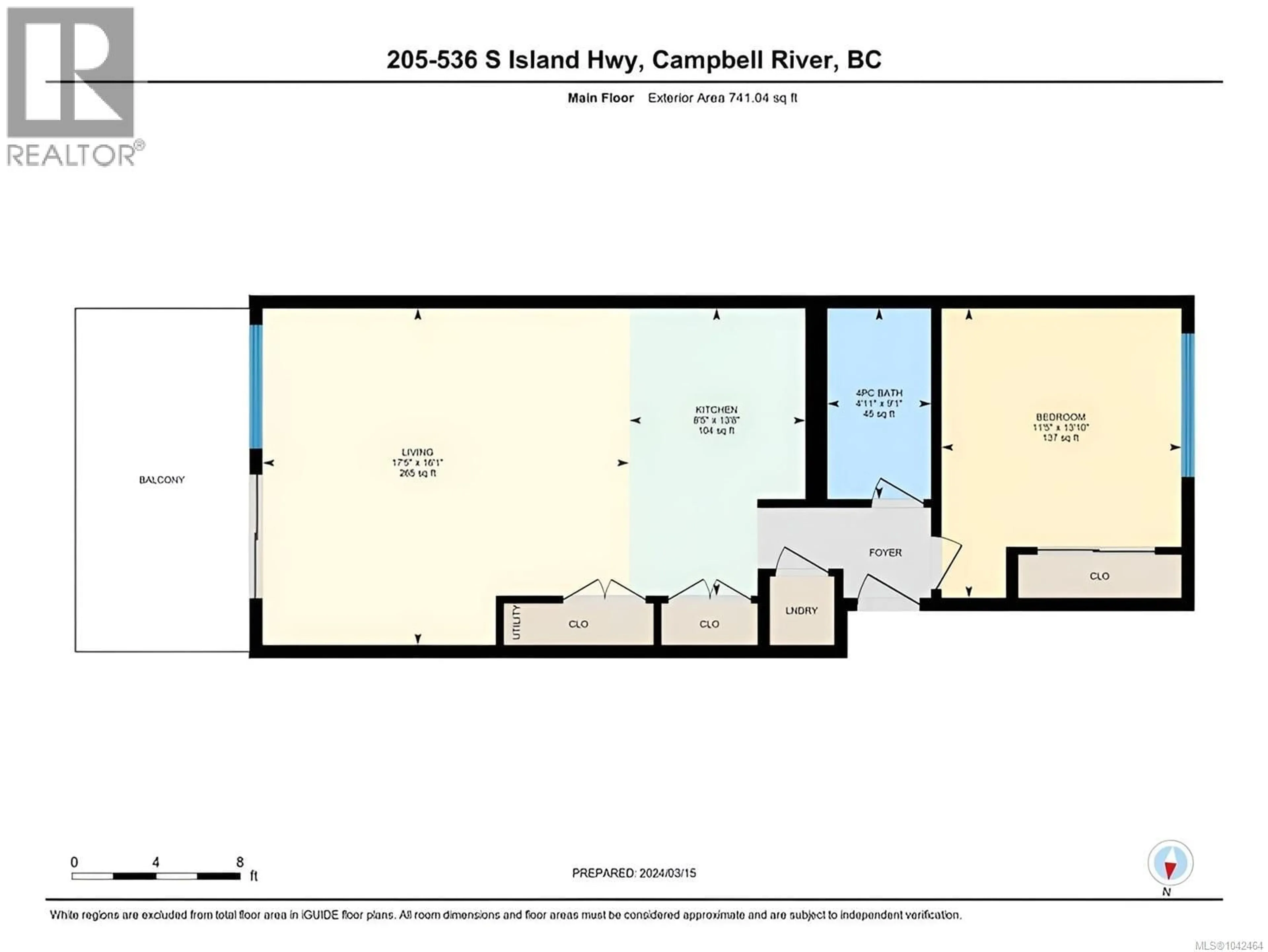 Floor plan for 205 - 536 ISLAND HIGHWAY, Campbell River British Columbia V9W1A5