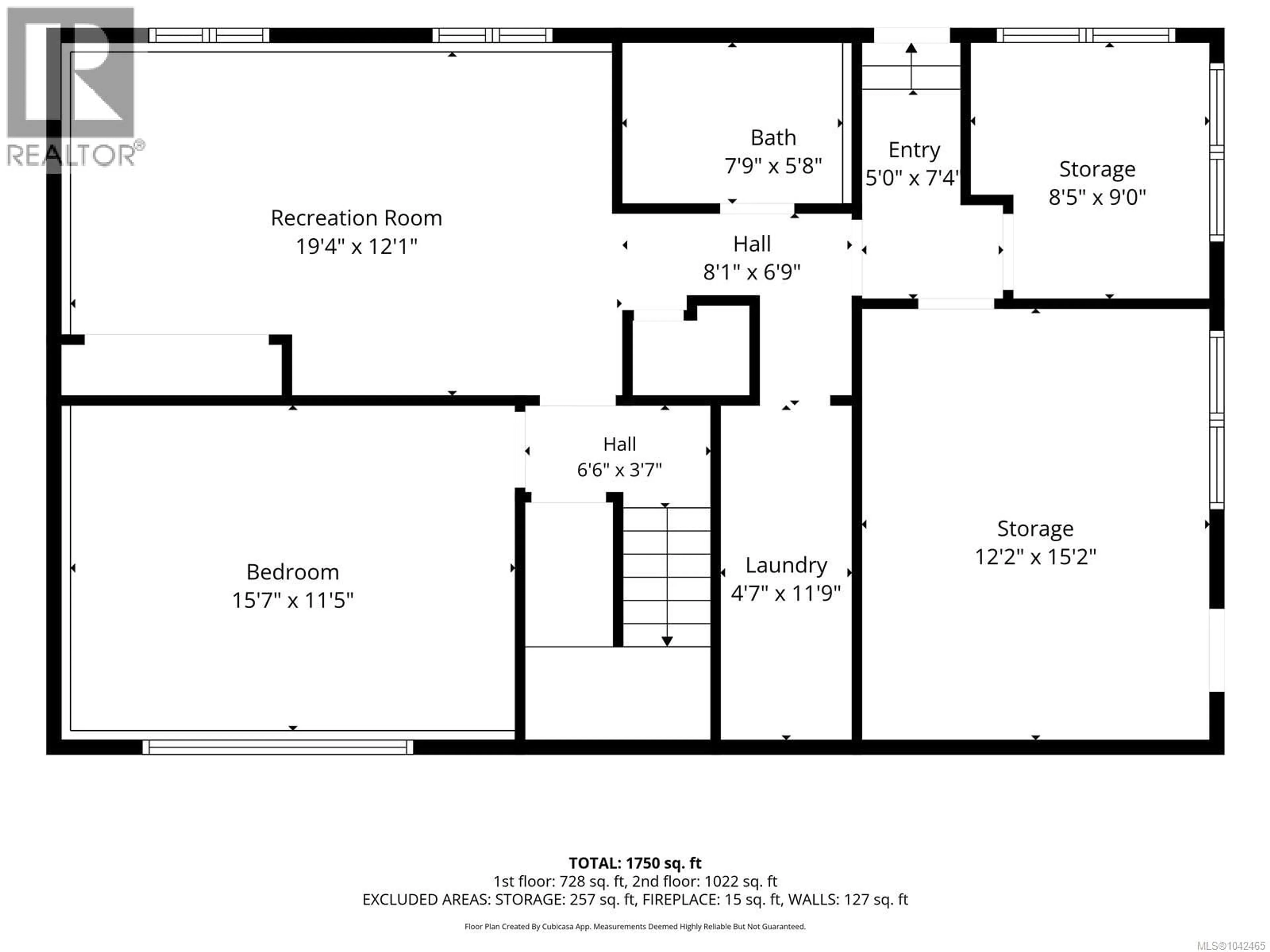 Floor plan for 1709 MAHTMOF PLACE, Comox British Columbia V9M2L9