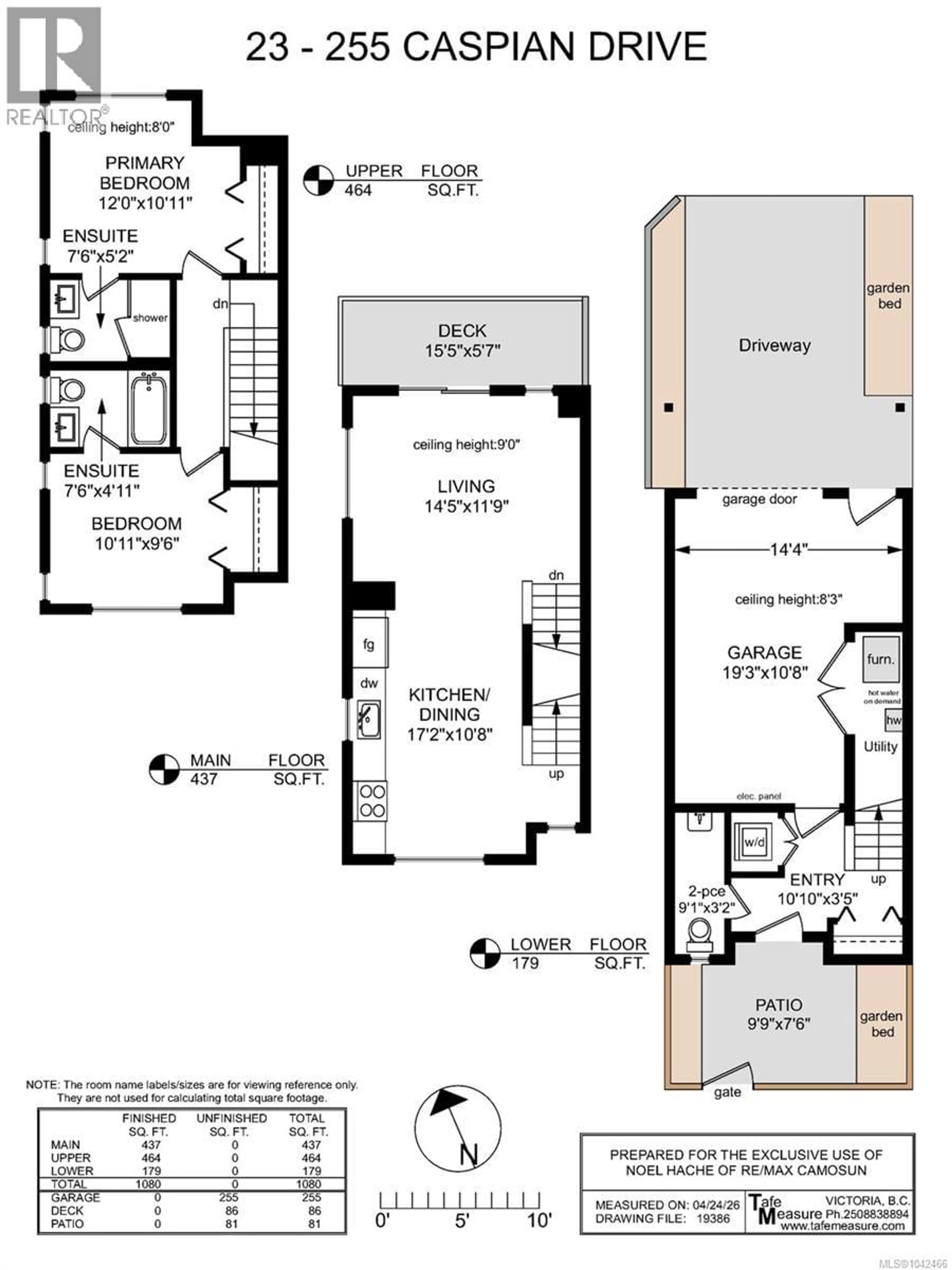 Floor plan for 23 - 255 CASPIAN DRIVE, Colwood British Columbia V9C0R9