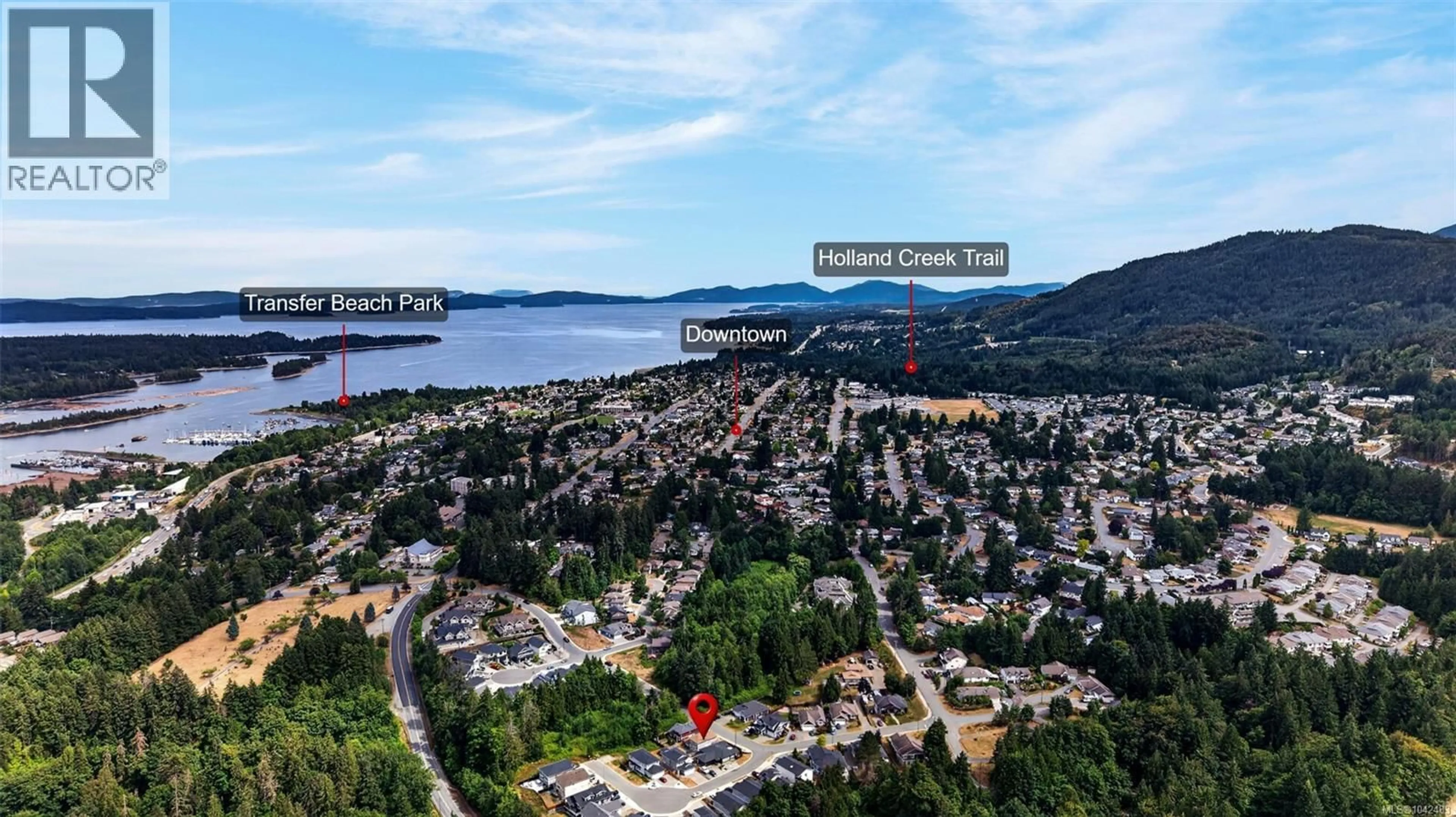 A pic from outside/outdoor area/front of a property/back of a property/a pic from drone, water/lake/river/ocean view for 636 GIOVANDO WAY, Ladysmith British Columbia V9G1P8