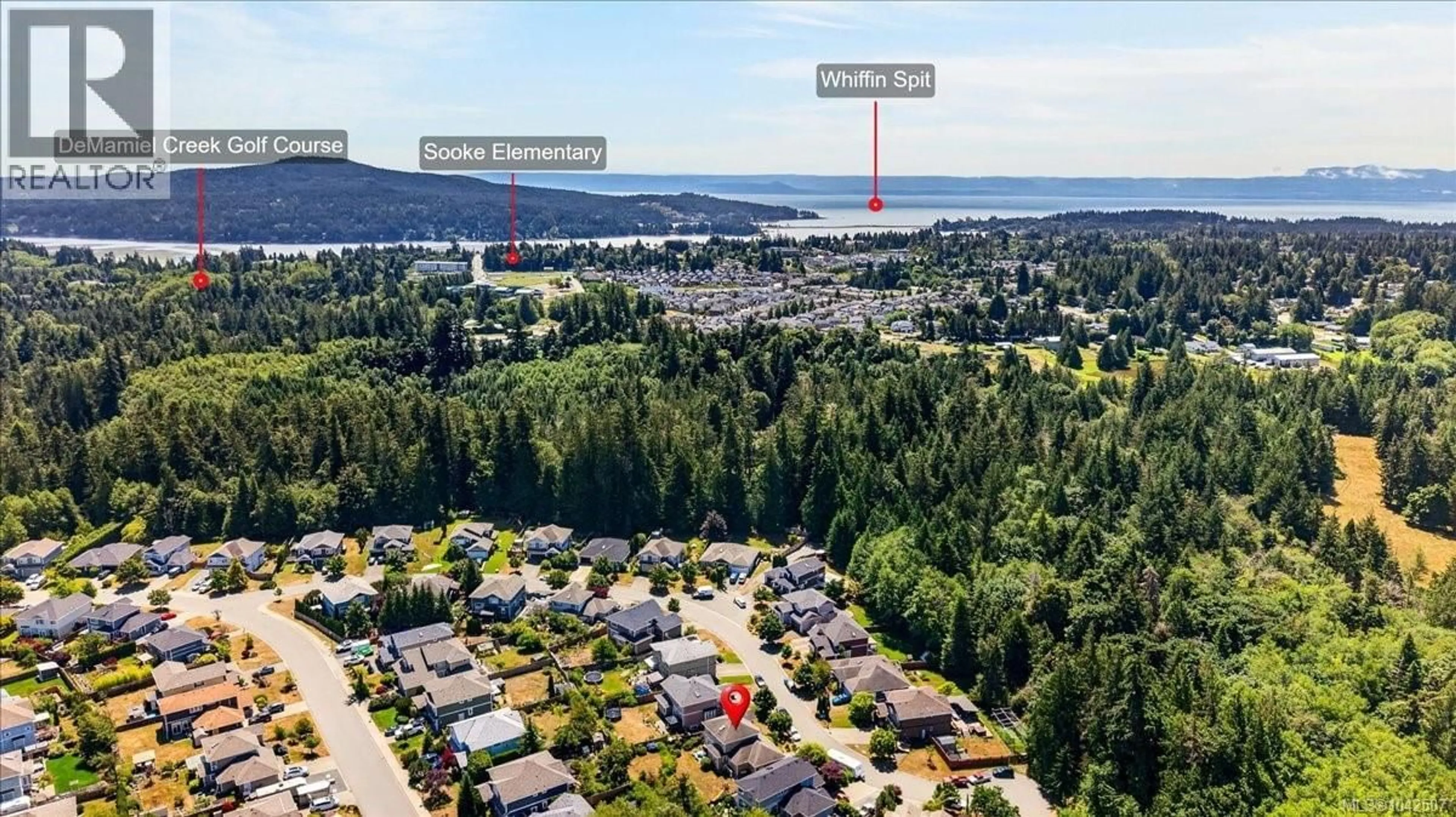 A pic from outside/outdoor area/front of a property/back of a property/a pic from drone, water/lake/river/ocean view for Lot 22 STONEWOOD DRIVE, Sooke British Columbia V9Z0Y6