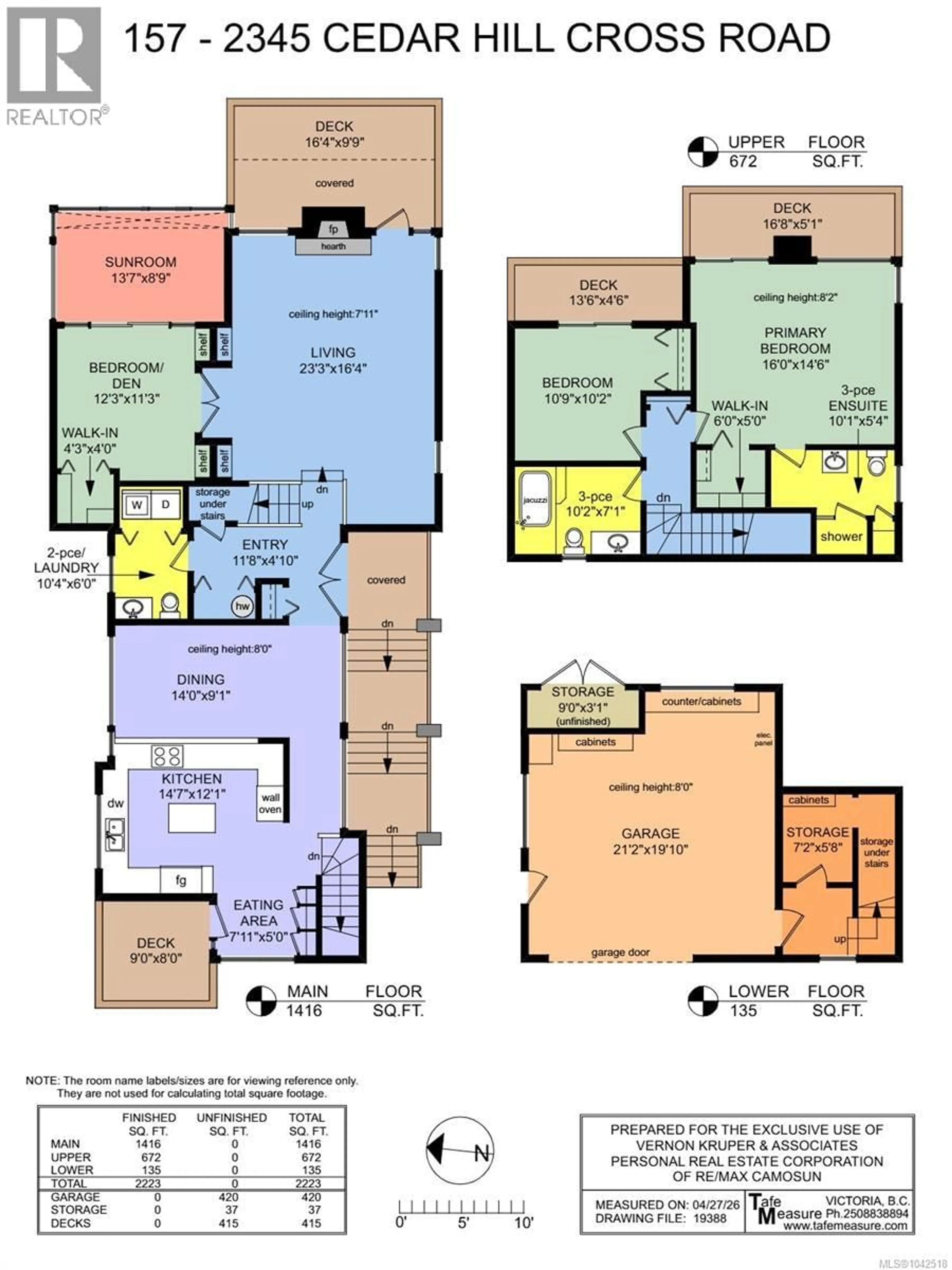 Floor plan for 157 - 2345 CEDAR HILL CROSS ROAD, Oak Bay British Columbia V8P5M8