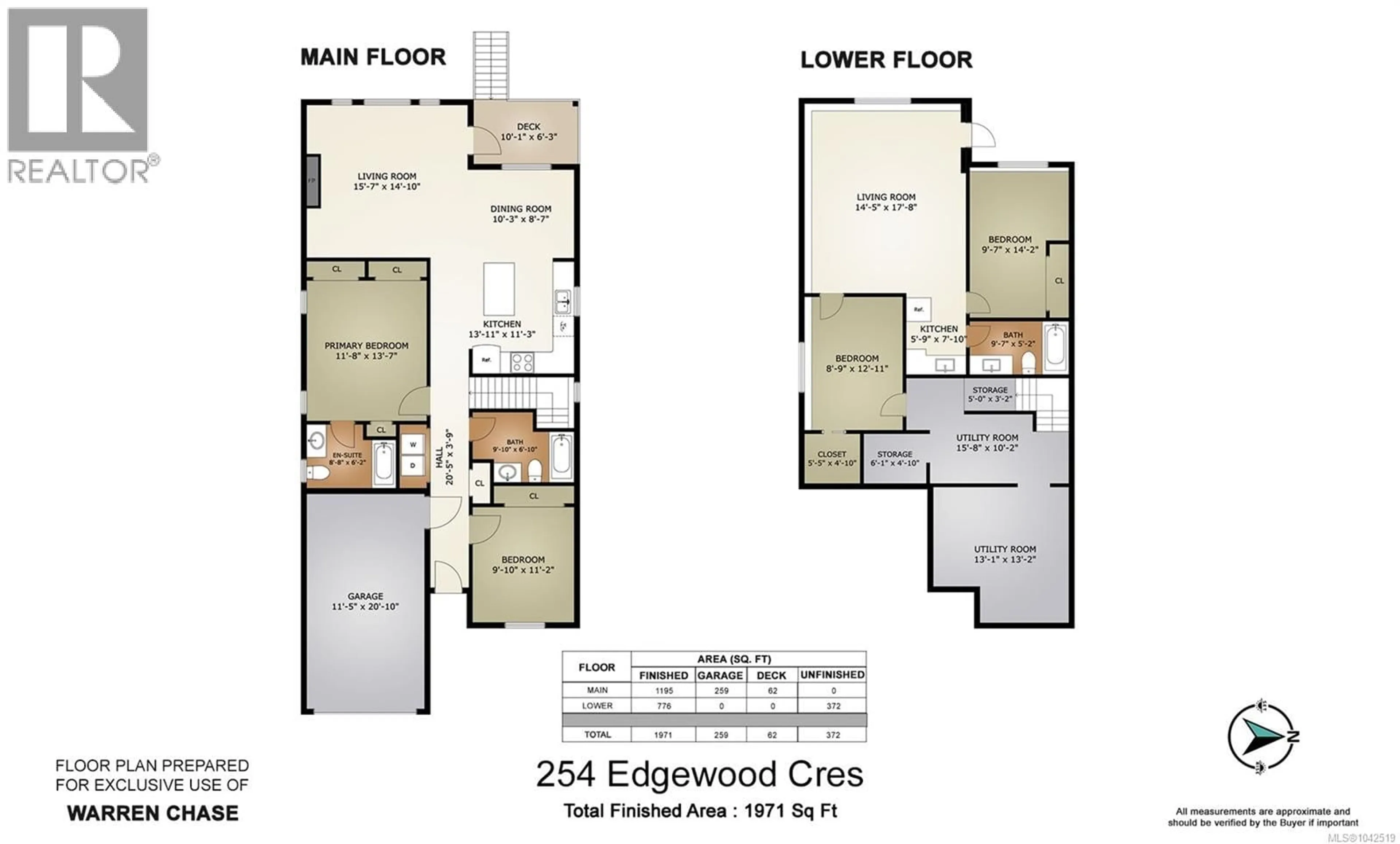 Floor plan for 254 EDGEWOOD CRESCENT, Duncan British Columbia V9L0G6