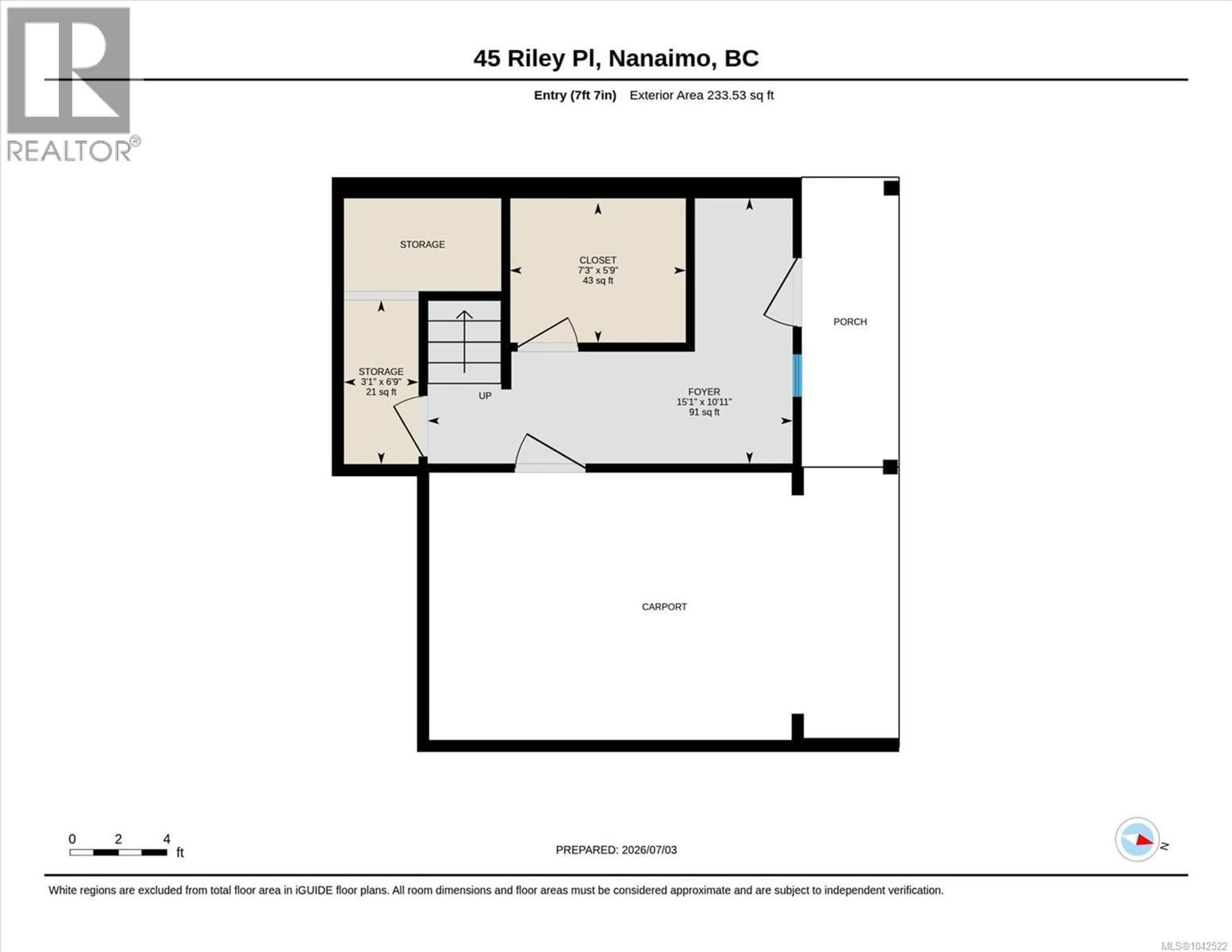 Floor plan for 45 RILEY PLACE, Nanaimo British Columbia V9T5B9