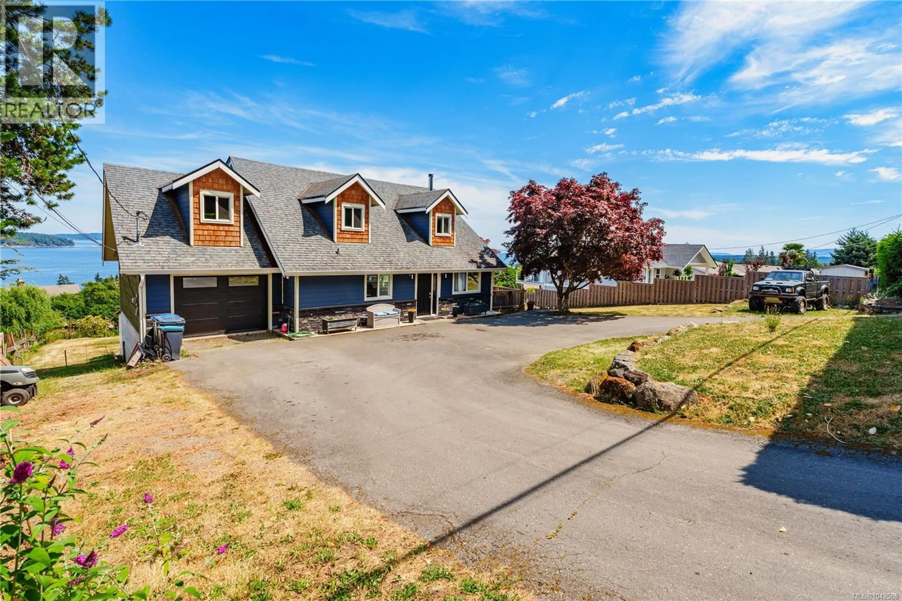 A pic from outside/outdoor area/front of a property/back of a property/a pic from drone, water/lake/river/ocean view for 1436 LEASK ROAD, Nanaimo British Columbia V9X1P8