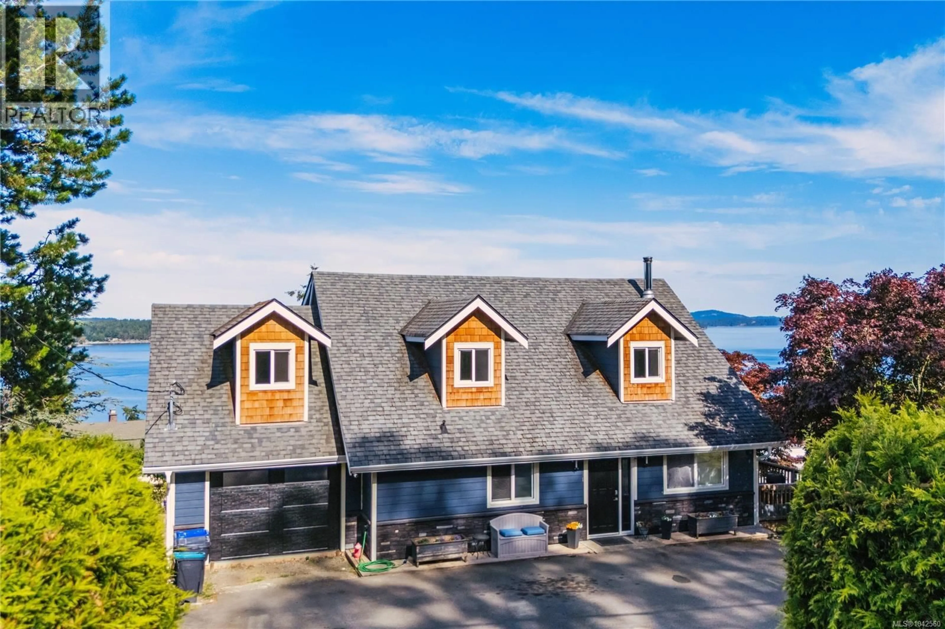 A pic from outside/outdoor area/front of a property/back of a property/a pic from drone, water/lake/river/ocean view for 1436 LEASK ROAD, Nanaimo British Columbia V9X1P8