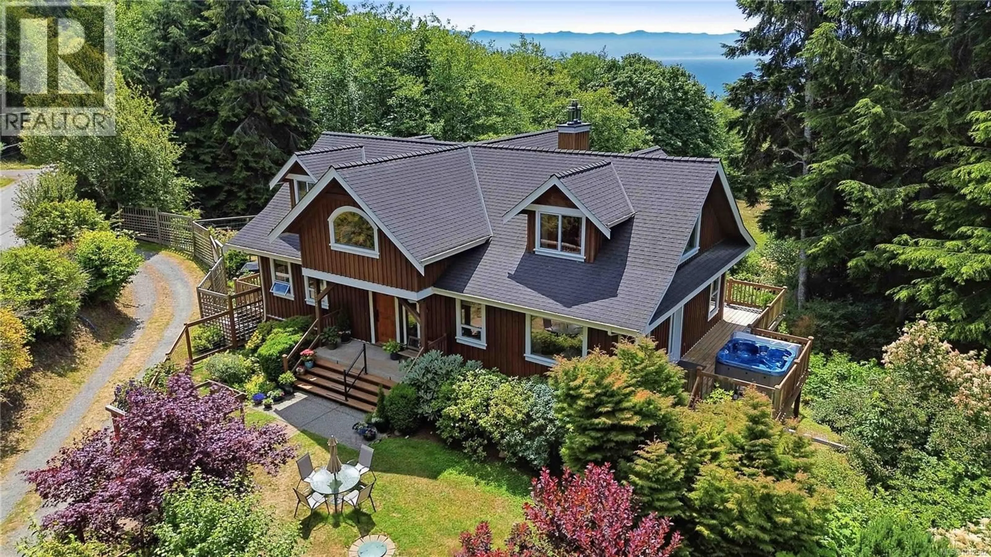 A pic from outside/outdoor area/front of a property/back of a property/a pic from drone, unknown for 4570 OTTER POINT PLACE, Sooke British Columbia V9Z0K5