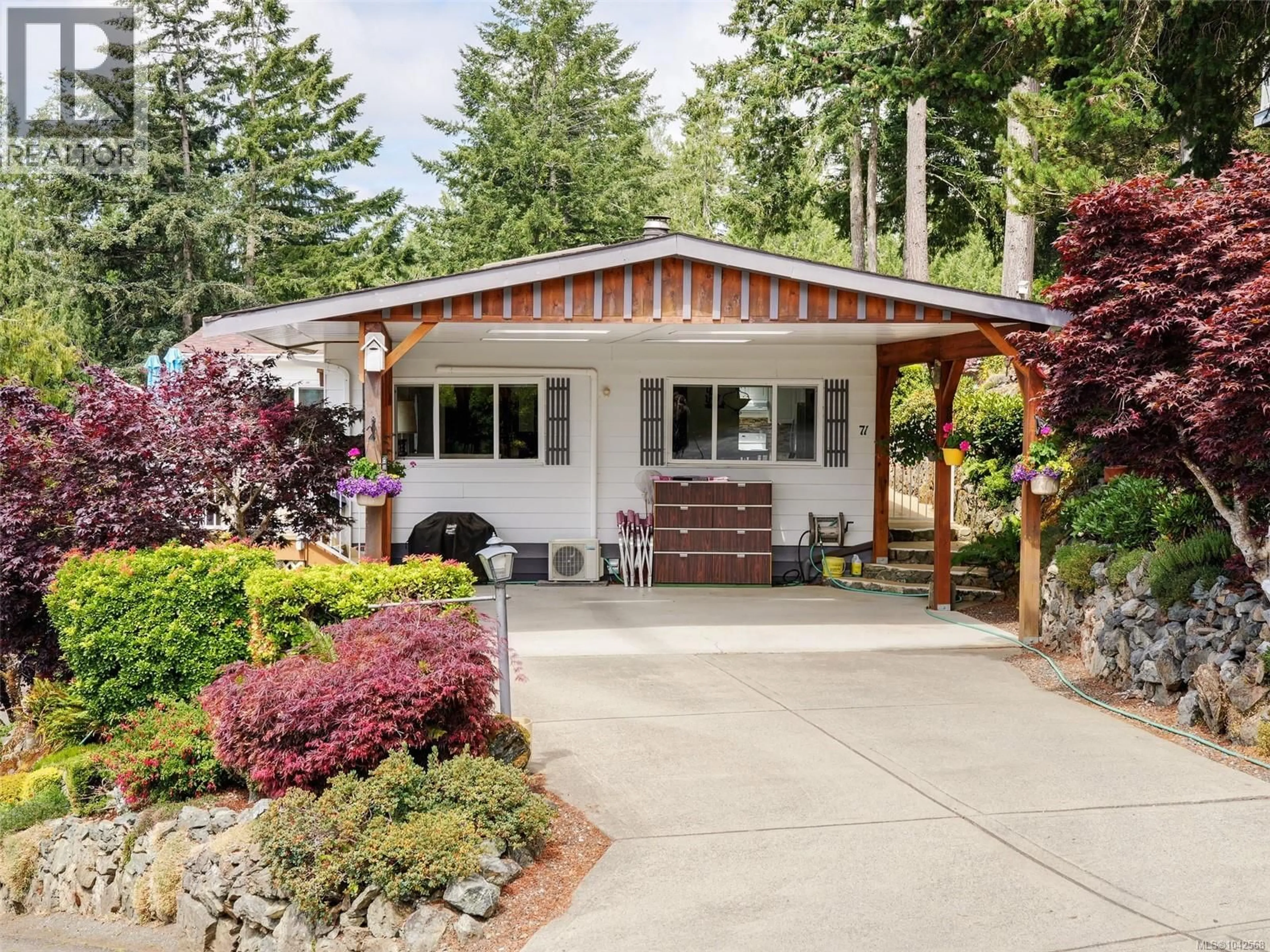 Home with vinyl exterior material, street for 71 - 5838 BLYTHWOOD ROAD, Sooke British Columbia V9Z0G2