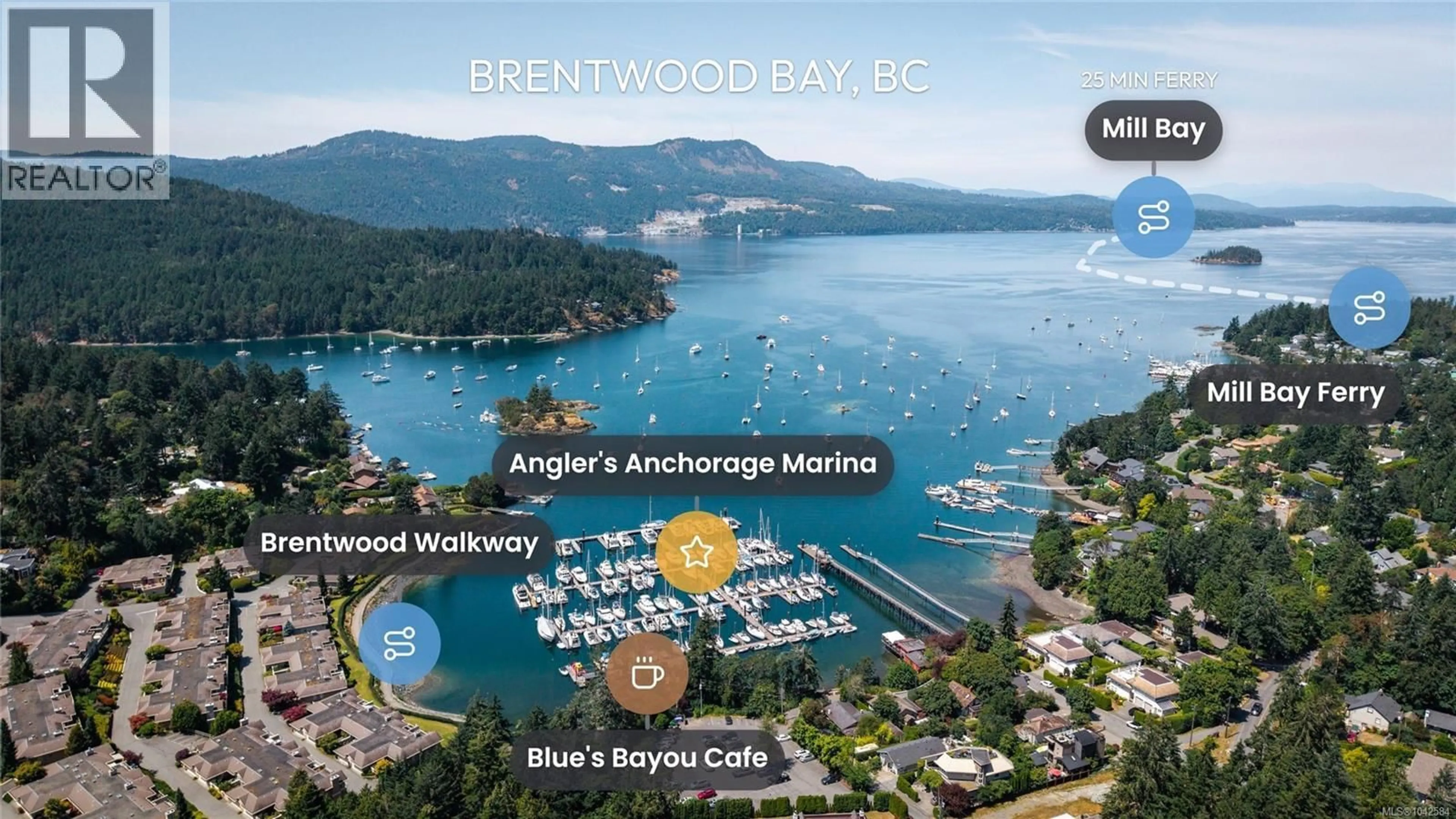 A pic from outside/outdoor area/front of a property/back of a property/a pic from drone, water/lake/river/ocean view for 304 - 6880 WALLACE DRIVE, Central Saanich British Columbia V8M1N8