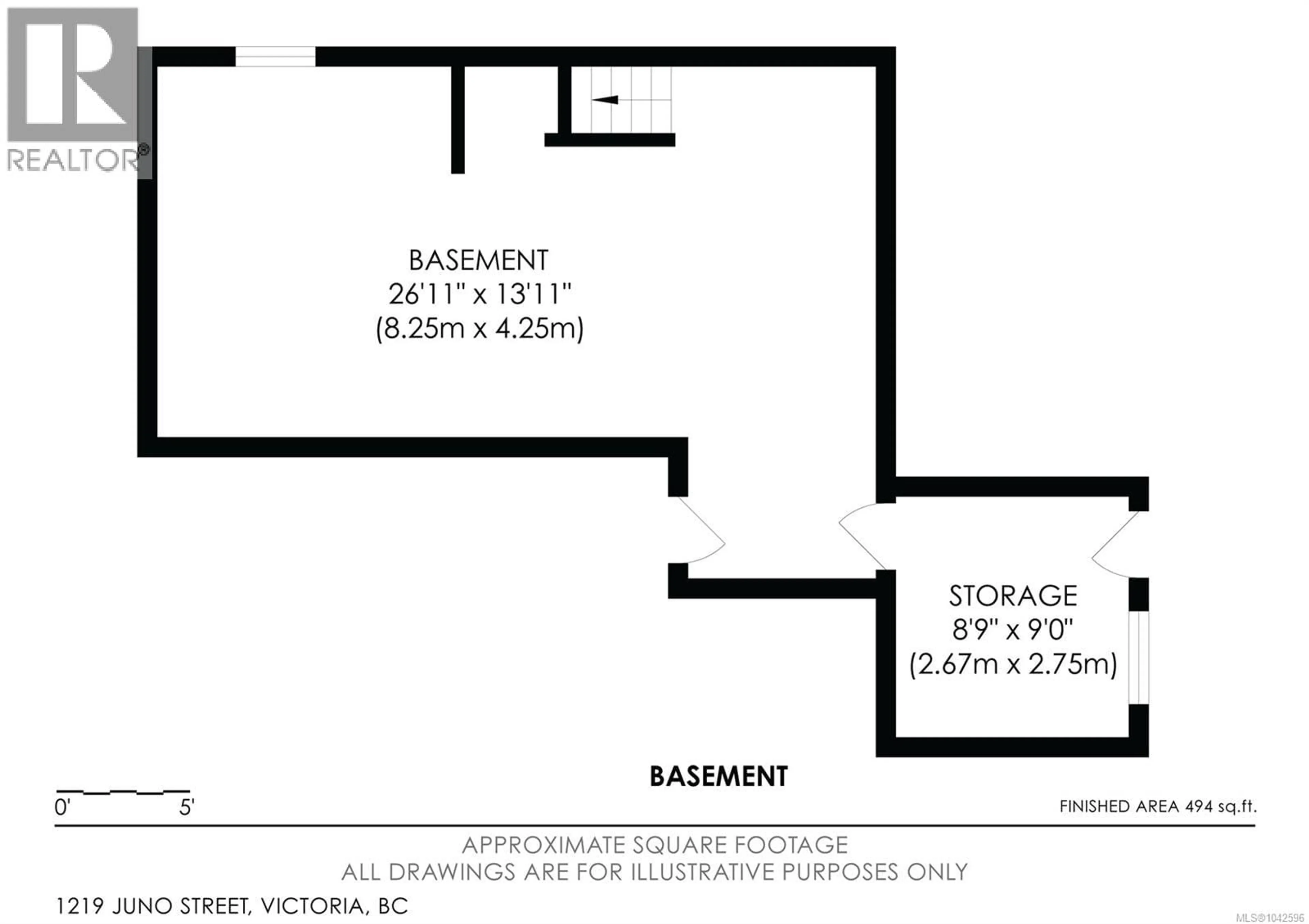 Floor plan for 1219 JUNO STREET, Esquimalt British Columbia V9A5J9