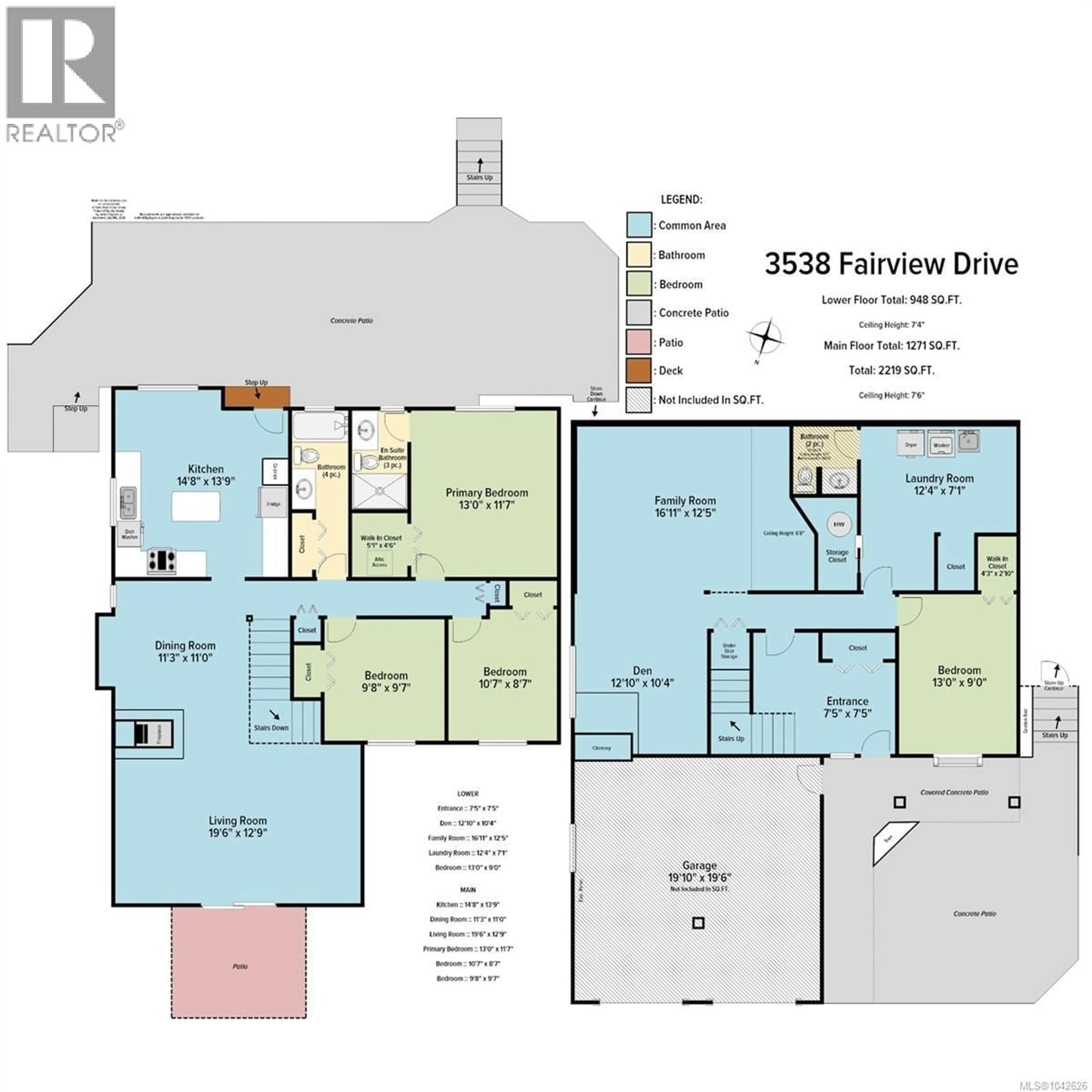 Floor plan for 3538 FAIRVIEW DRIVE, Nanaimo British Columbia V9T4R6