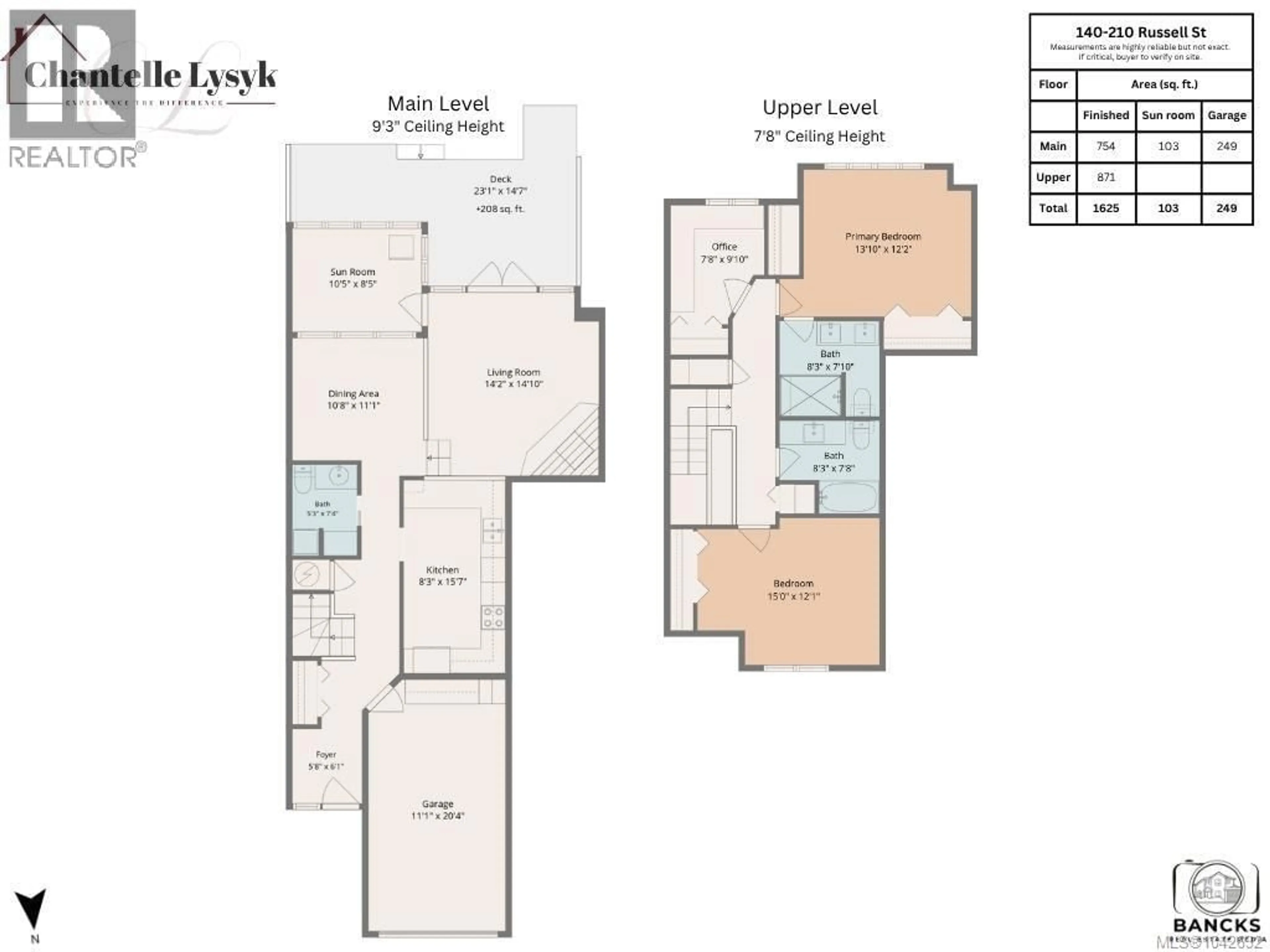 Floor plan for 140 - 210 RUSSELL STREET, Victoria British Columbia V9A3X2