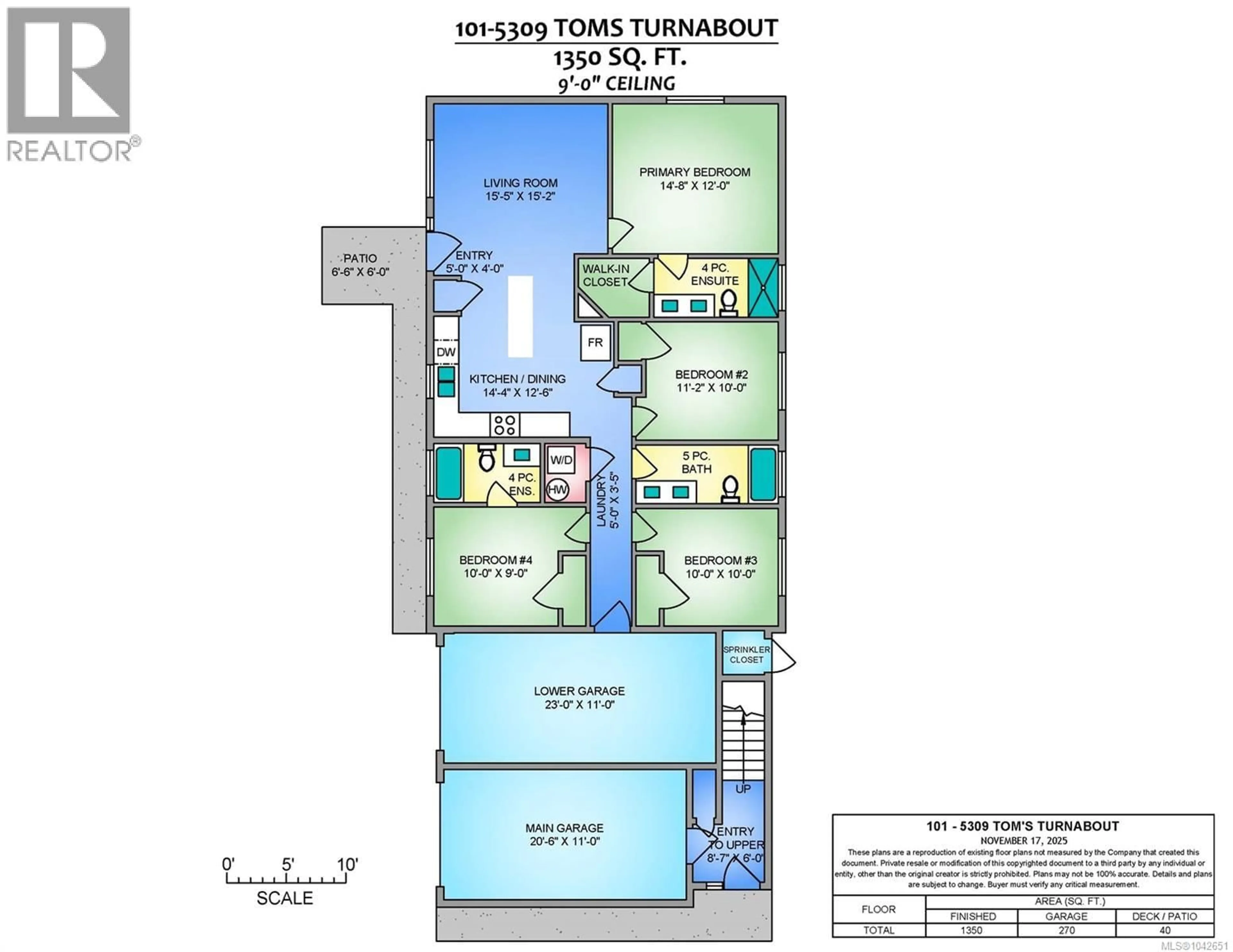 Floor plan for 101 - 5309 TOMS TURNABOUT, Nanaimo British Columbia V9T5M9