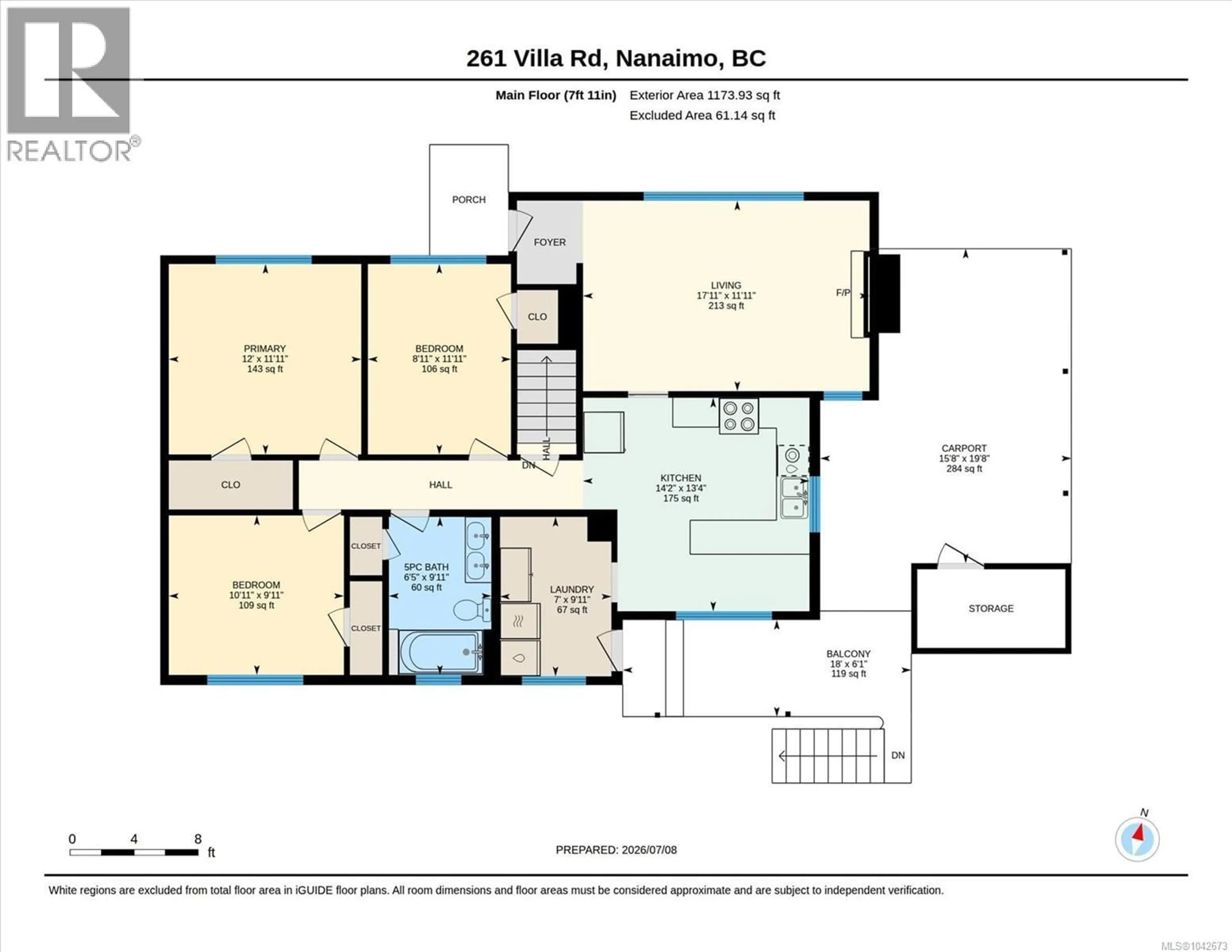 Floor plan for 261 VILLA ROAD, Nanaimo British Columbia V9T2P6