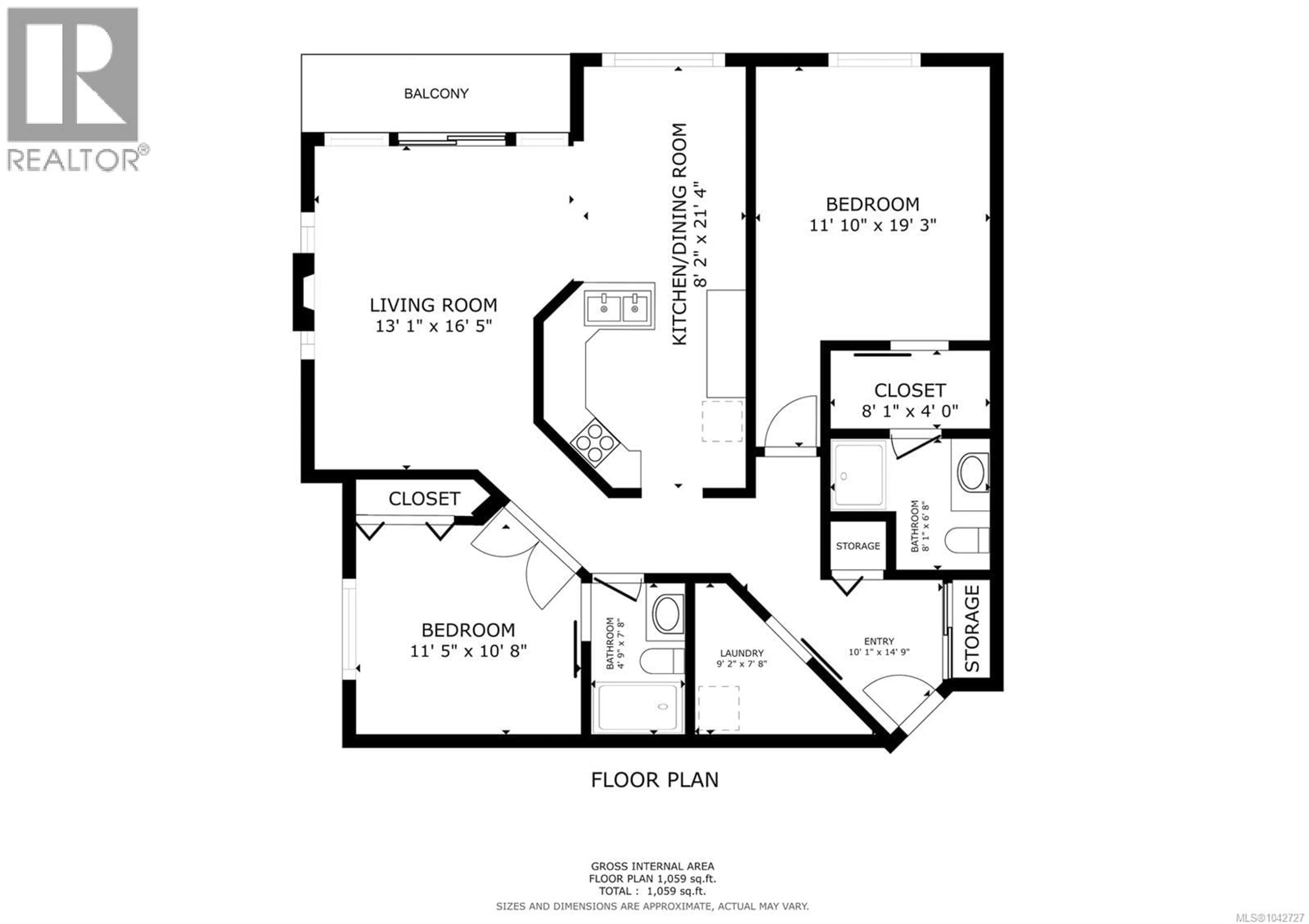 Floor plan for 302 - 245 FIRST STREET, Duncan British Columbia V9L1R3