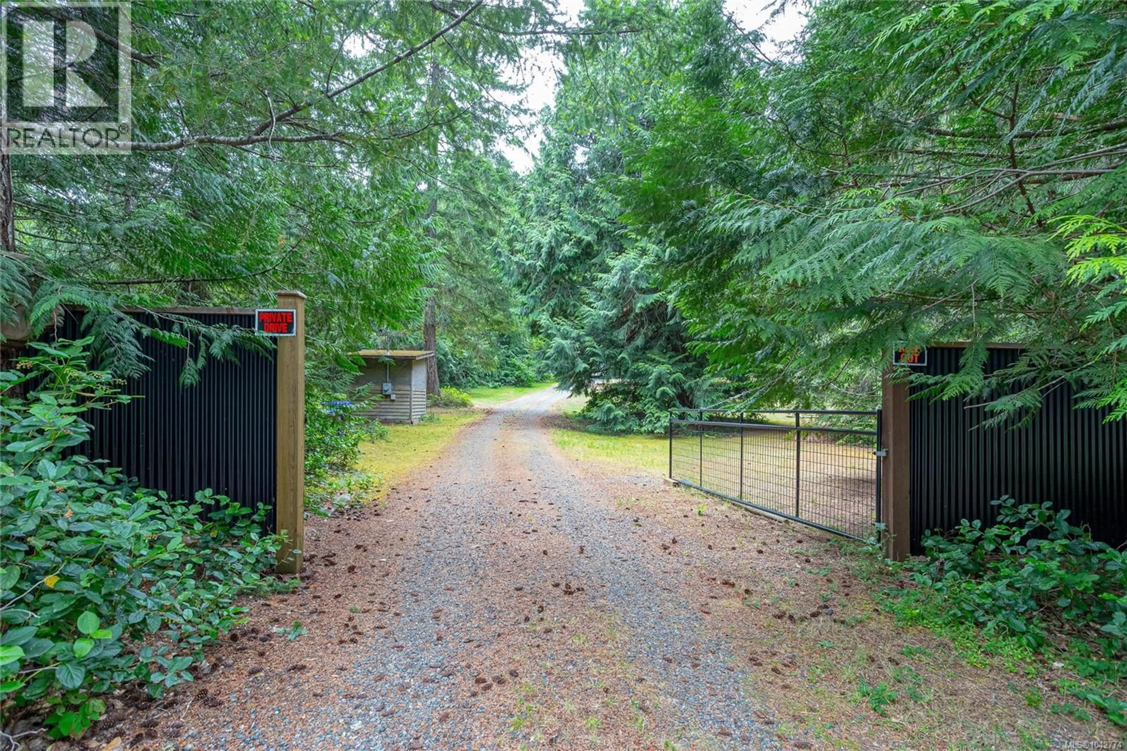 A pic from outside/outdoor area/front of a property/back of a property/a pic from drone, forest/trees view for 740 SPIDER LAKE ROAD, Qualicum Beach British Columbia V9K2L7