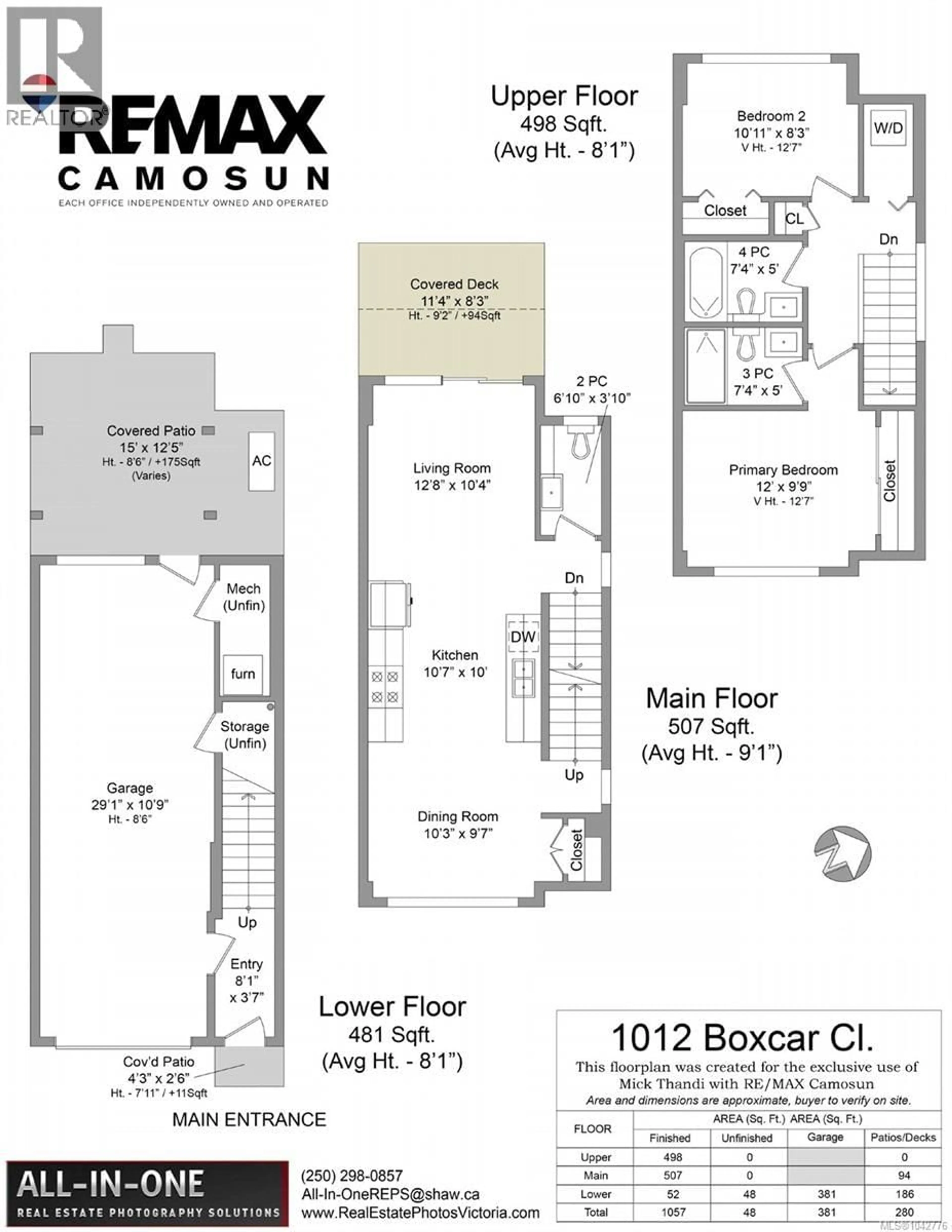 Floor plan for 1012 BOXCAR CLOSE, Langford British Columbia V9B0Y4