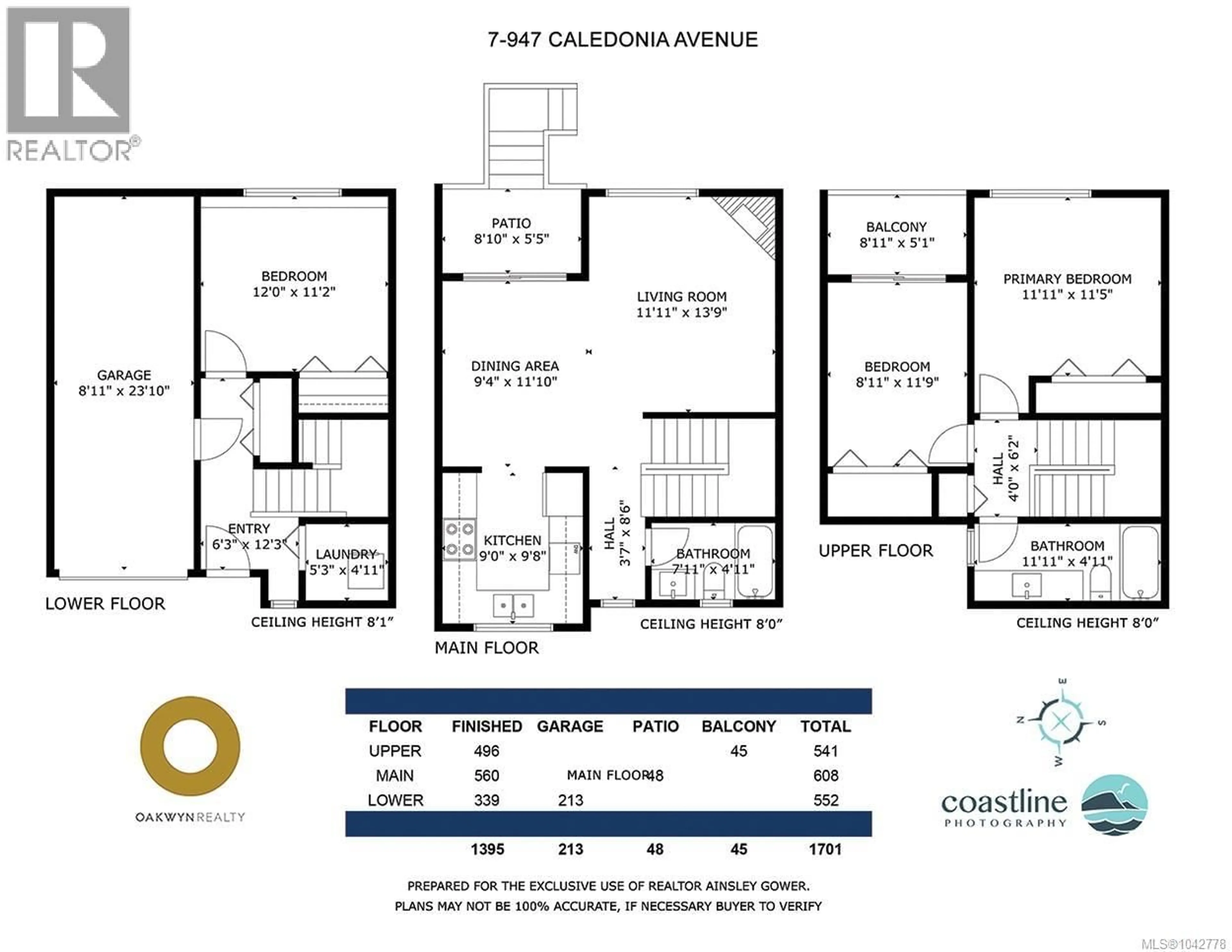 Floor plan for 7 - 947 CALEDONIA AVENUE, Victoria British Columbia V8T1E8